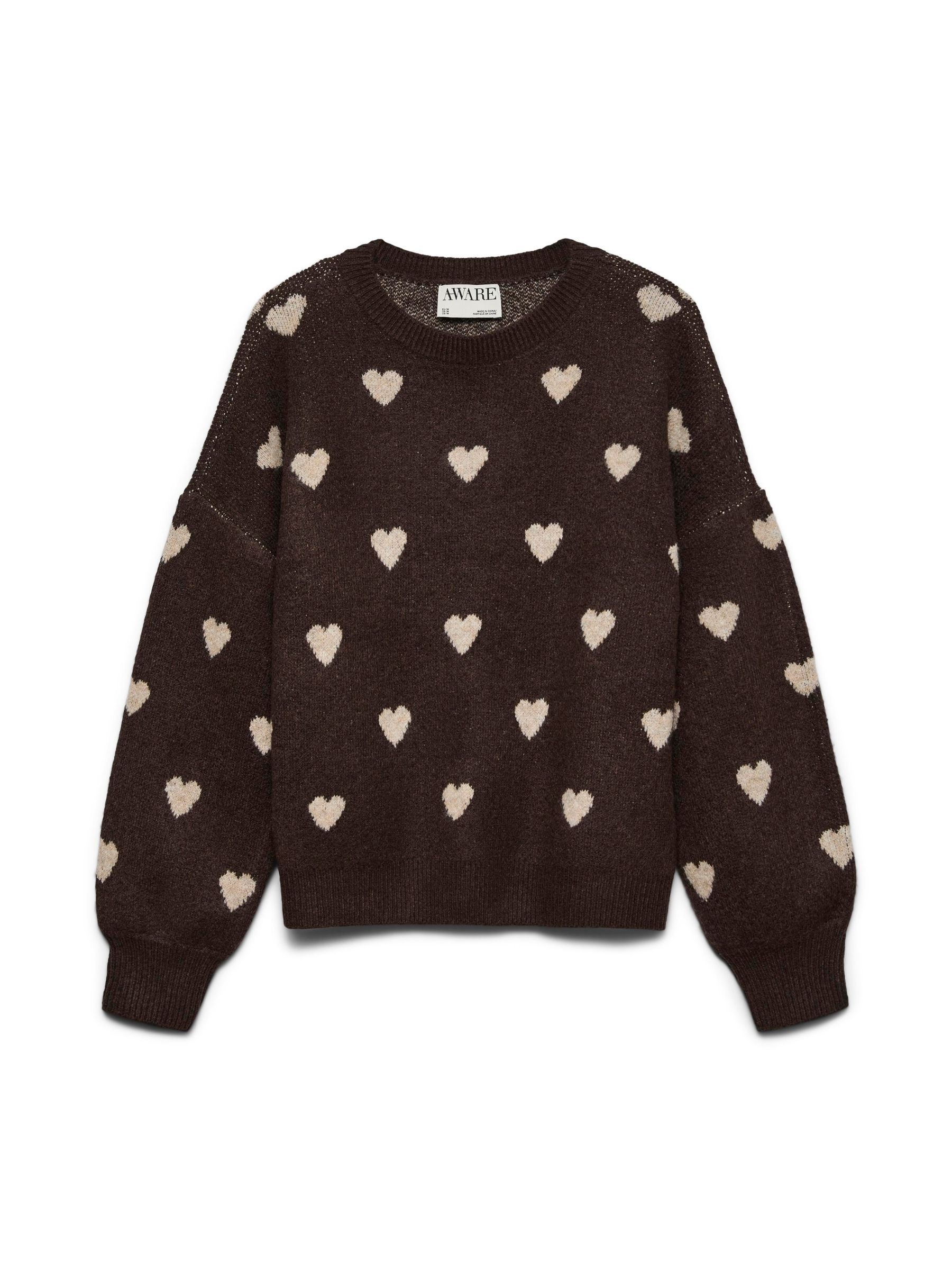Vero Moda Strickpullover »AWHEART LS O-NECK KNIT NOOS«