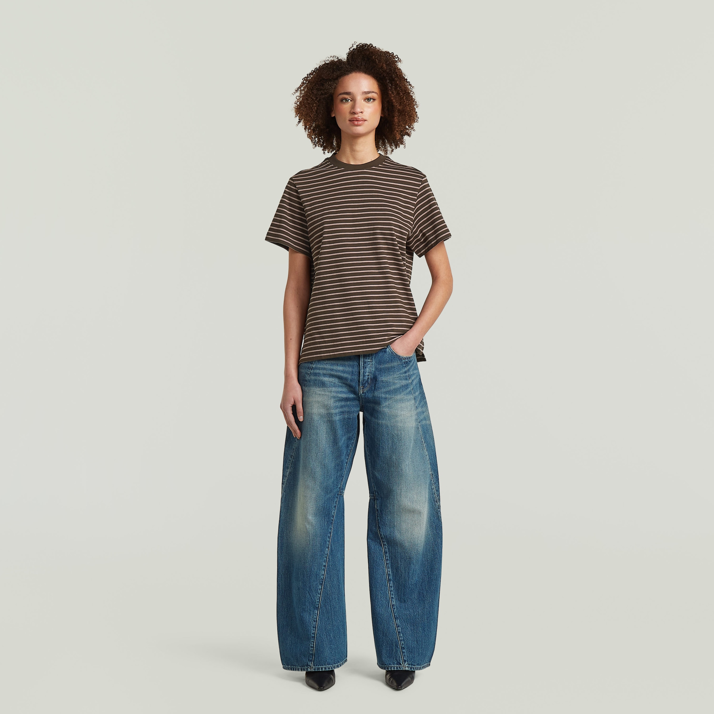 G-STAR T-Shirt »Unit stripe r t wmn« mit Streifen-Dessin, Baumwolle