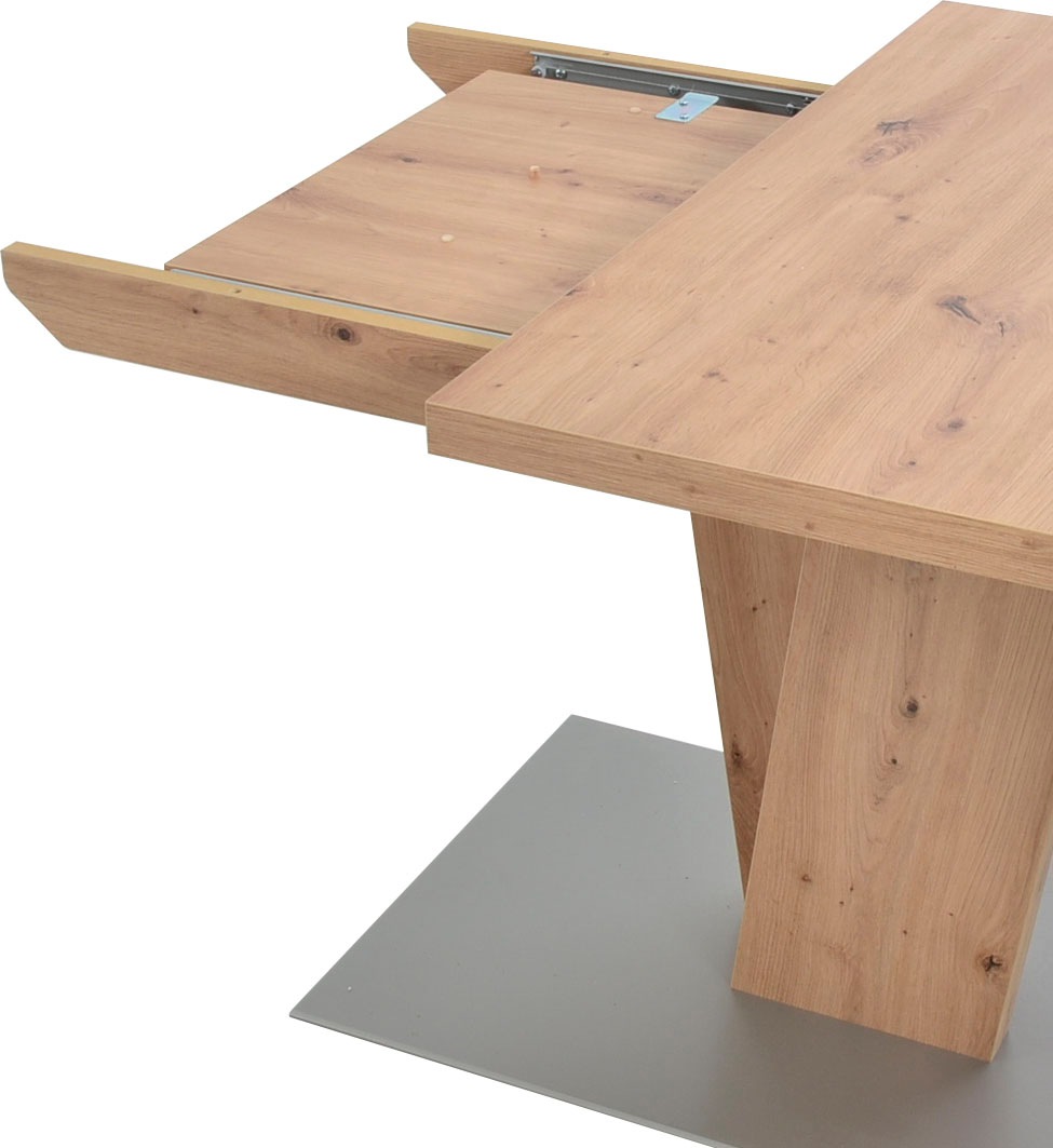 K+W Komfort & Wohnen Esstisch »Giacomo II Ausziehtisch« Artisan Eiche Nachbildung, mit Schiebe-Ansteckplatte, Bodenplatte MDF