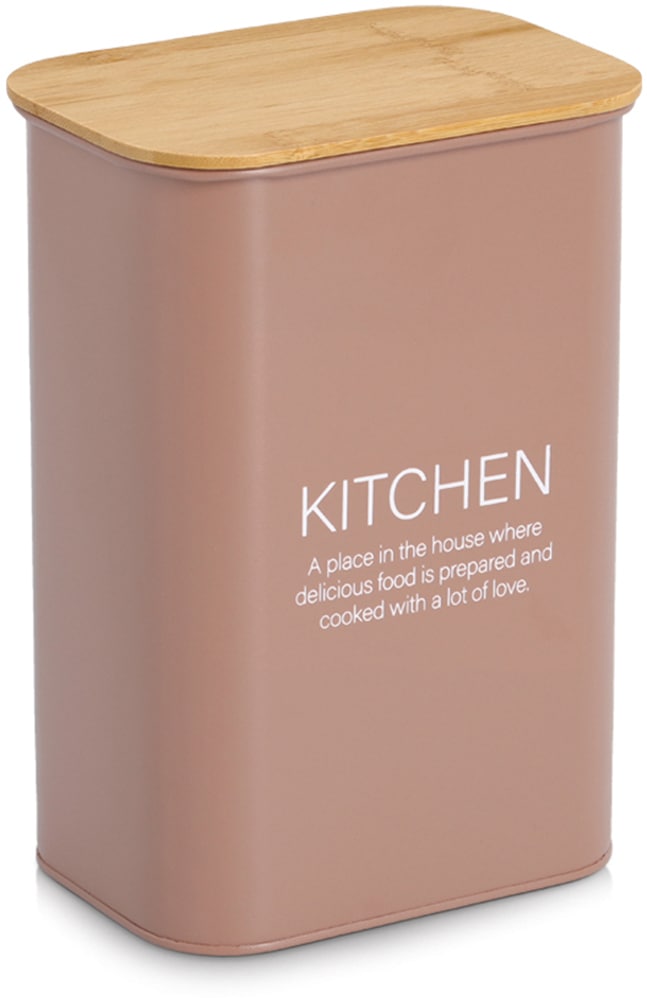 Image of Zeller Present Vorratsdose "mit Bambusdeckel "Kitchen"" Trendfarbe, 3500 ml