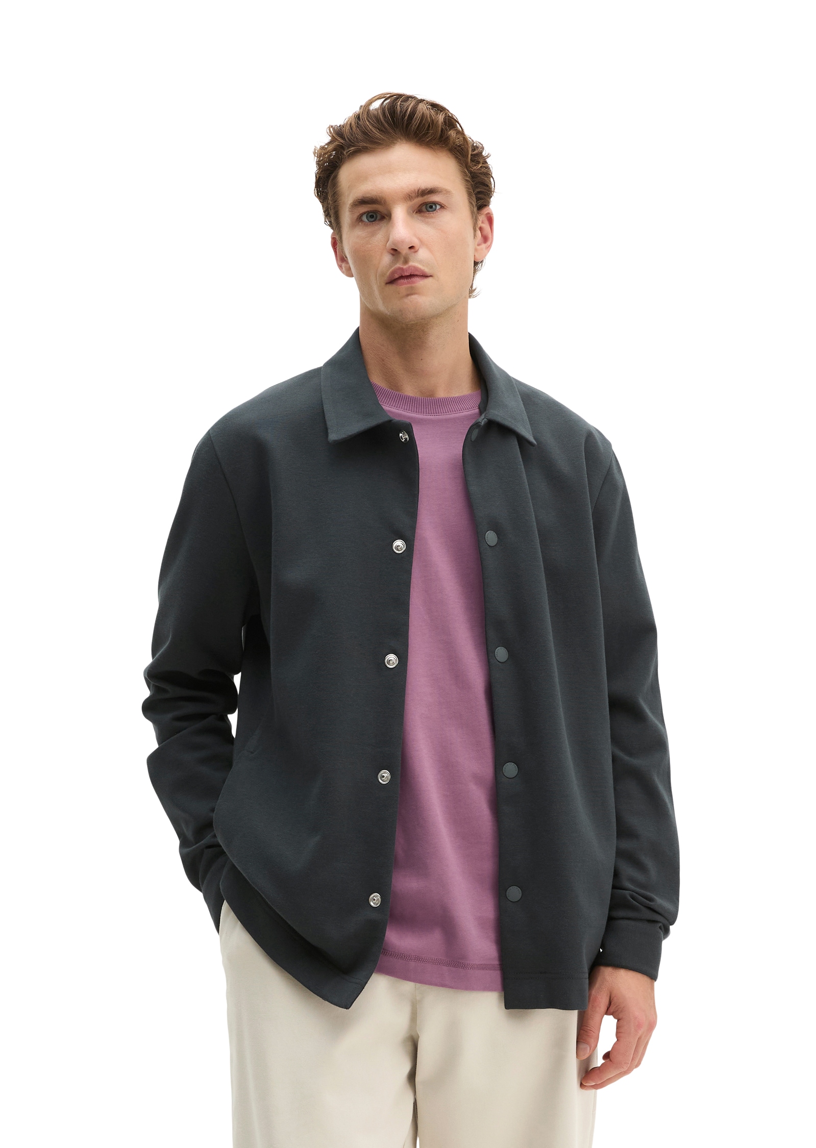 Image of Marc OPolo Sweatjacke mit Kentkragen, Regular Fit