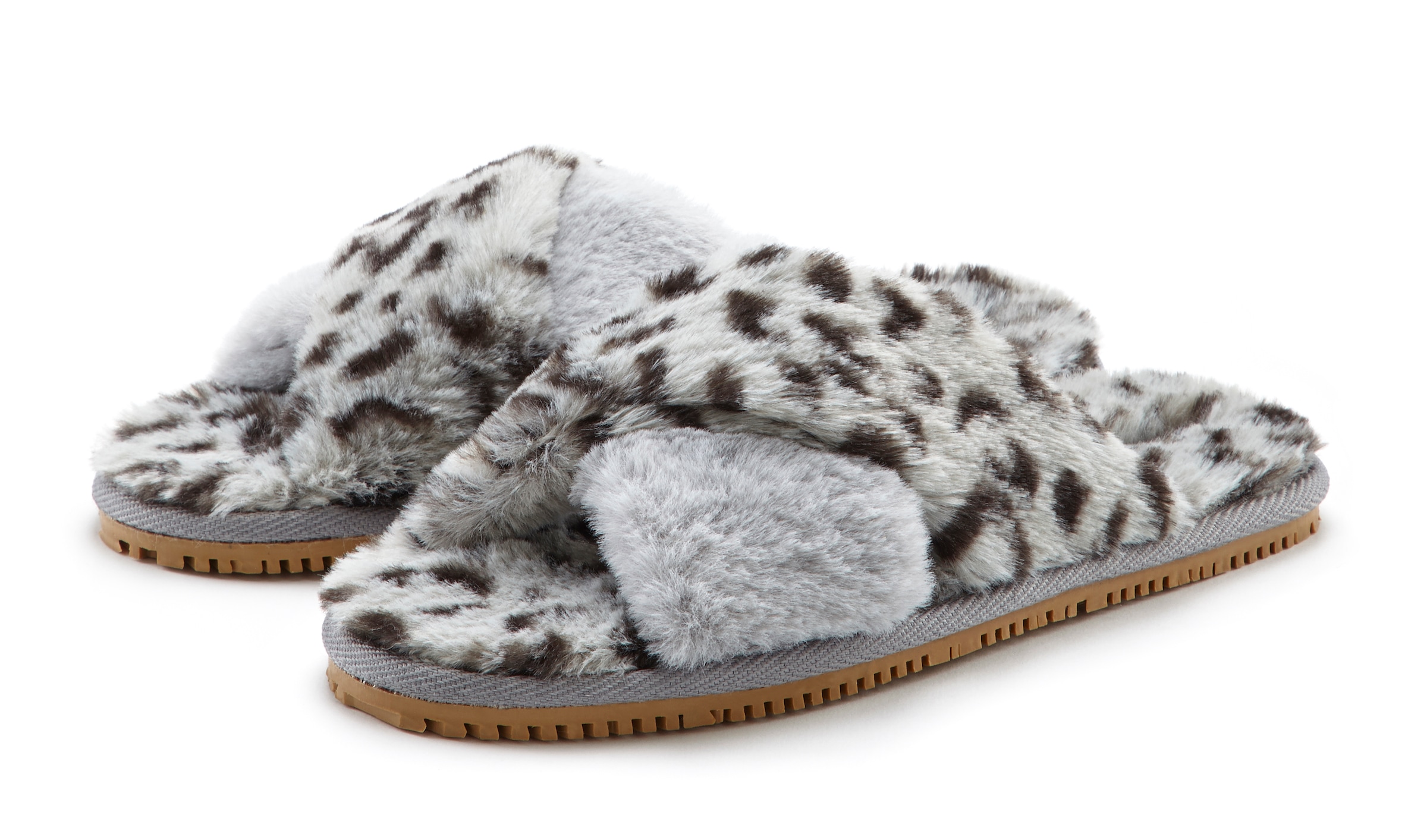 Image of LASCANA Pantolette "Mule, Sandale, offener Schuh, Hausschuh, Pantoffel," mit Leo Print VEGAN