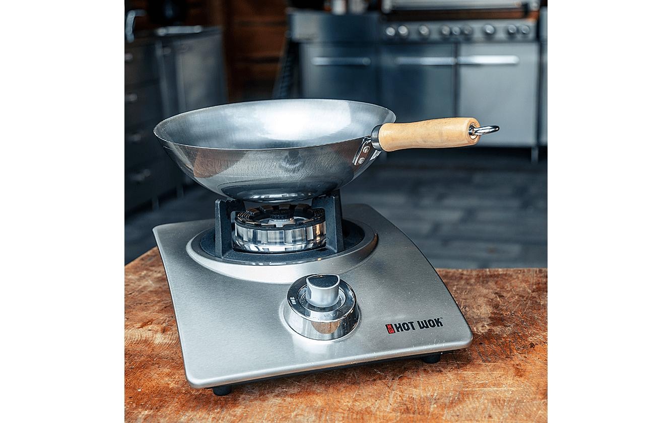   Barbecue à gaz »Hot Wok Silver Line 4,5 kW + Regler-Set«