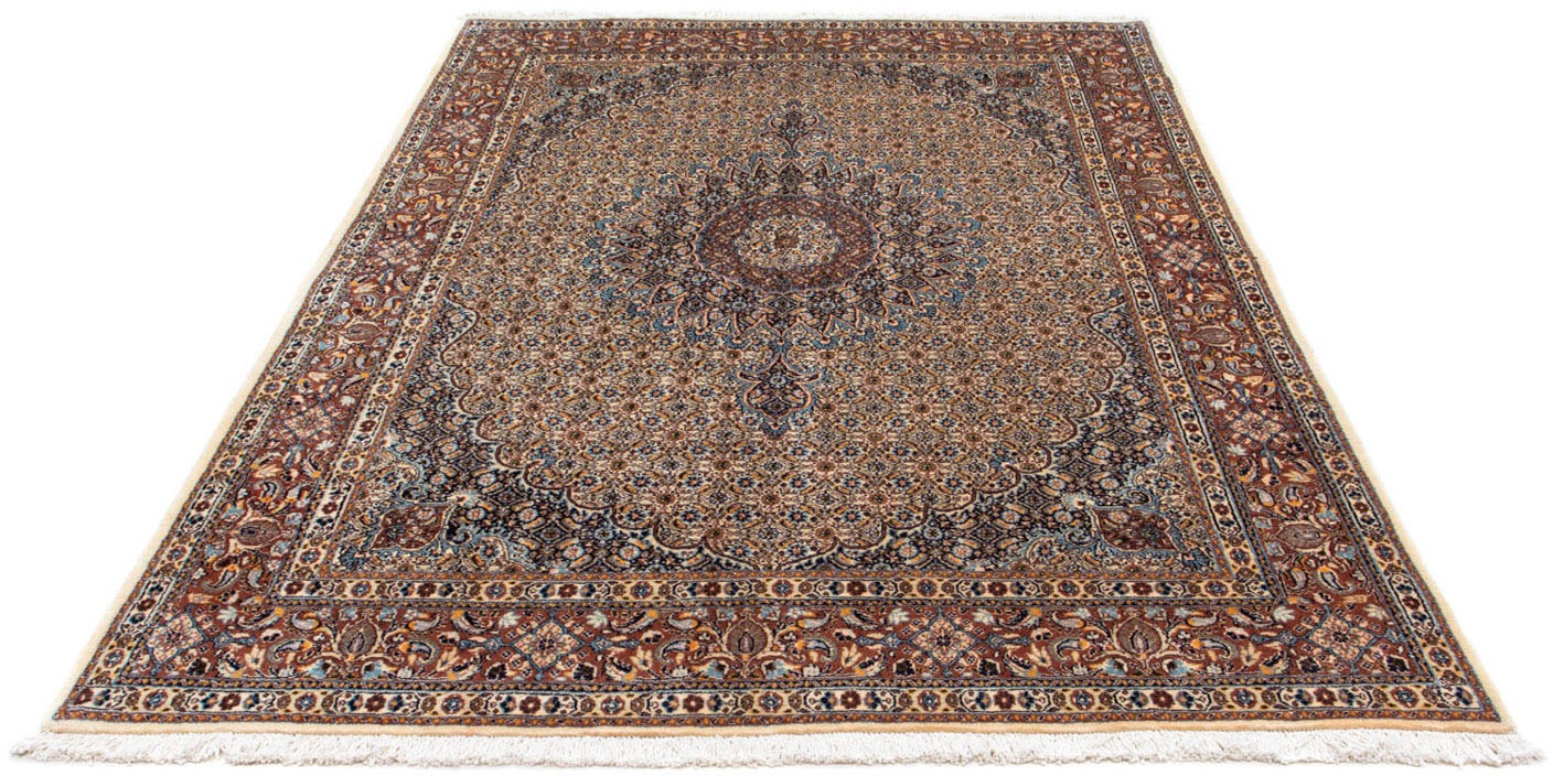 Image of morgenland Hochflor-Läufer »Moud Medaillon Beige 194 x 78 cm«, rechteckig, 1 mm Höhe, Handgeknüpft bei Ackermann Versand Schweiz