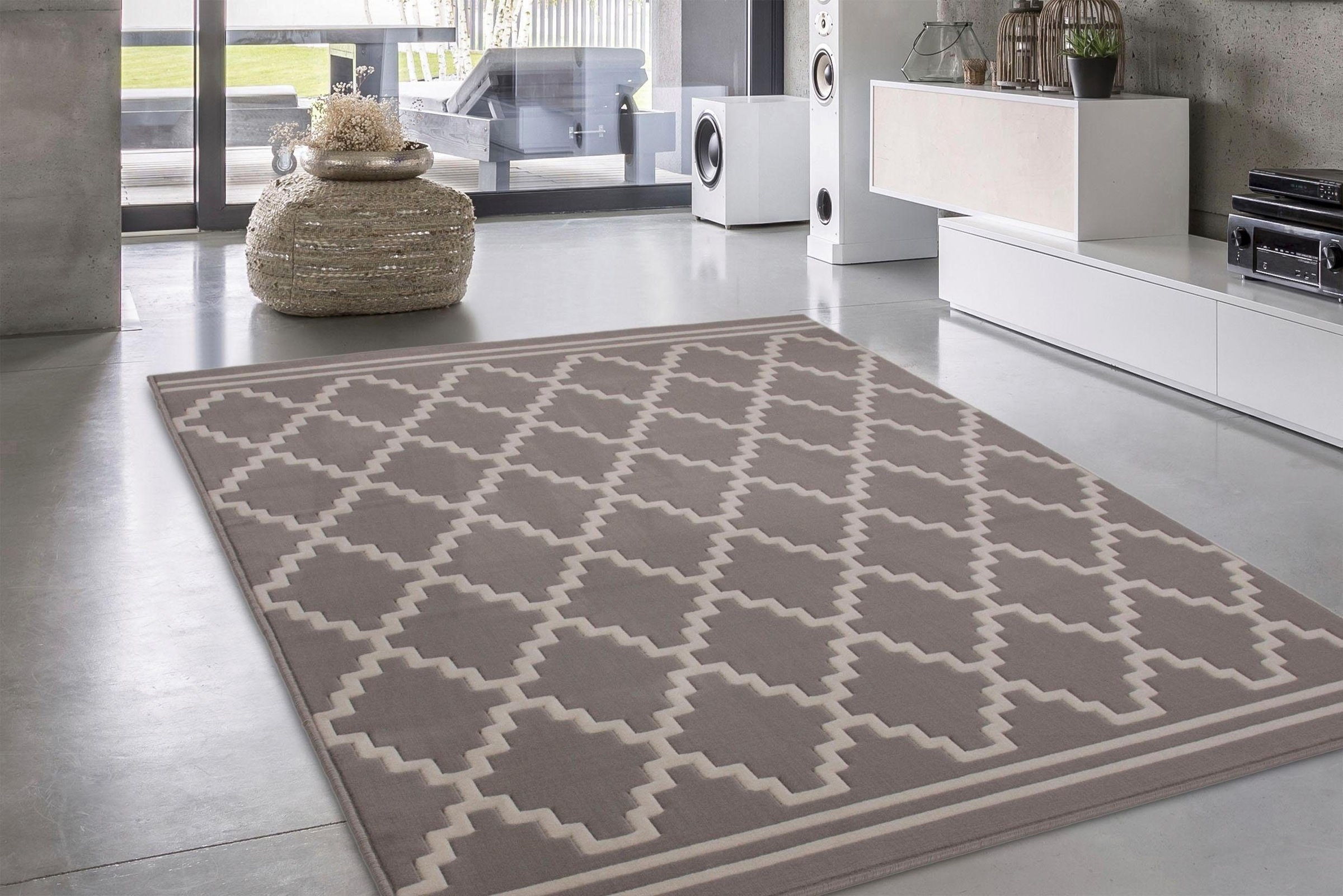 Image of calo-deluxe Teppich »Aloisy 800«, rechteckig, 10 mm Höhe, Kurzflor, Konturenschnitt, Wohnzimmer bei Ackermann Versand Schweiz