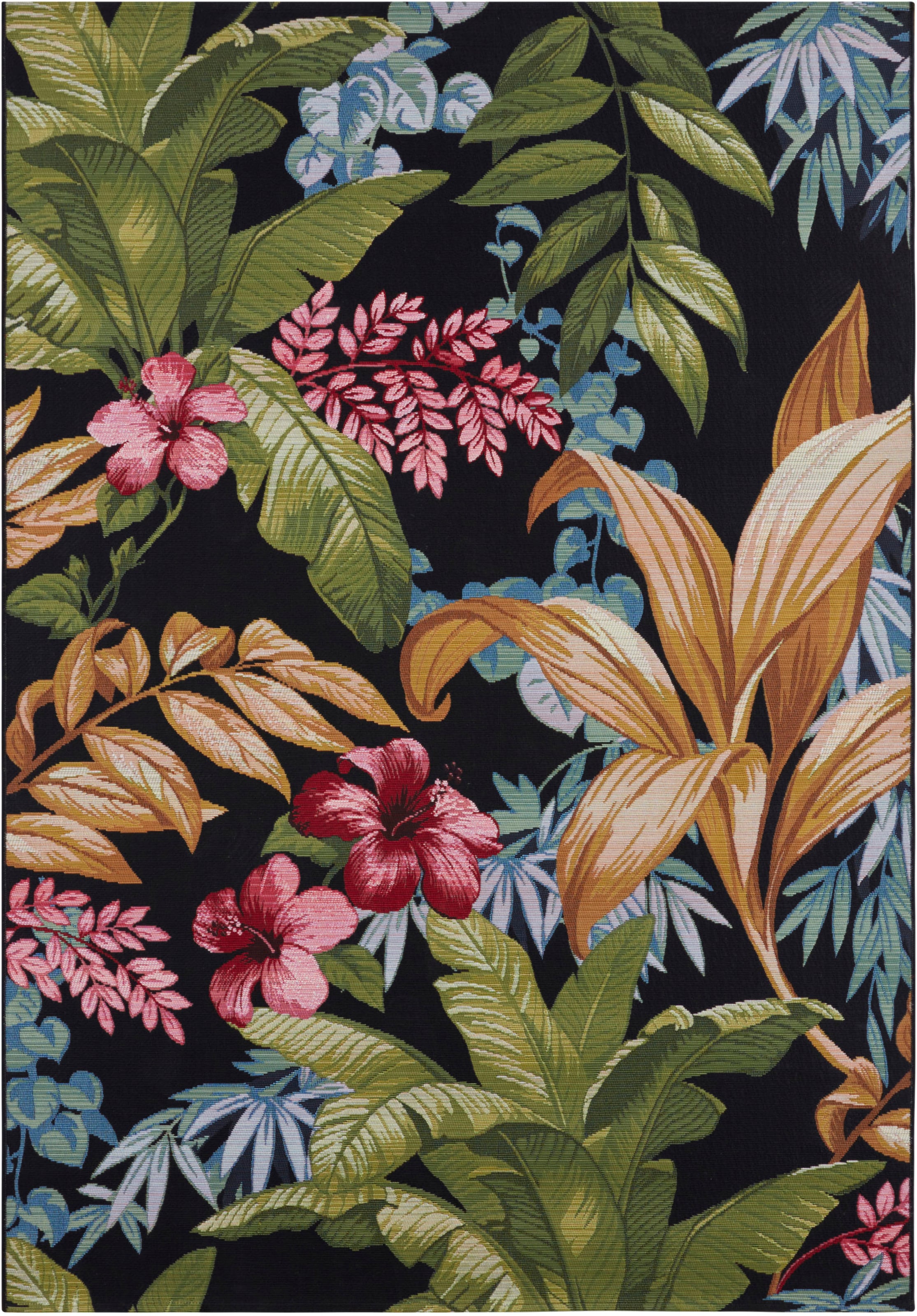 Outdoorteppich »Tropical Flowers«, rechteckig, 3 mm Höhe, In-& Outdoor, Teppich,...