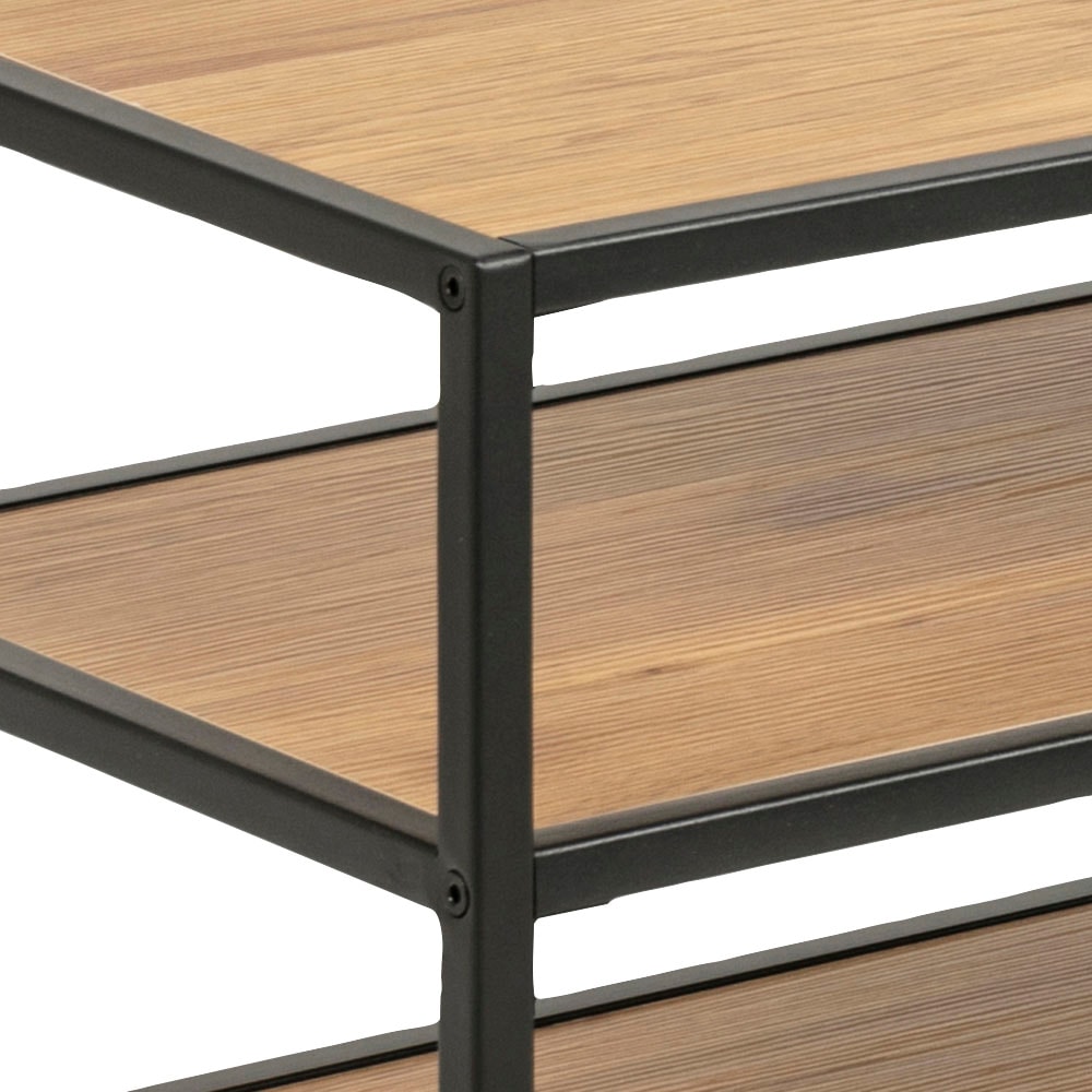 ACTONA GROUP TV-Schrank Metallgestell im Industrie-Look, 3 Einlegeböden, Breite 120 cm
