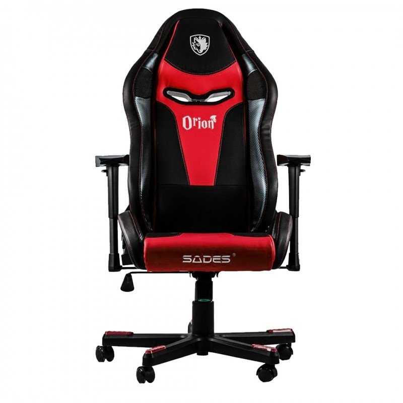 Image of Sades Gaming-Stuhl »"Orion" schwarz/rot, Kunstleder, höhenverstellbare-Armlehne, ergonomischer Gamingstuhl, Bürostuhl, Schreibtischstuhl, geeignet für Jugendliche und Erwachsene« bei Ackermann Versand Schweiz