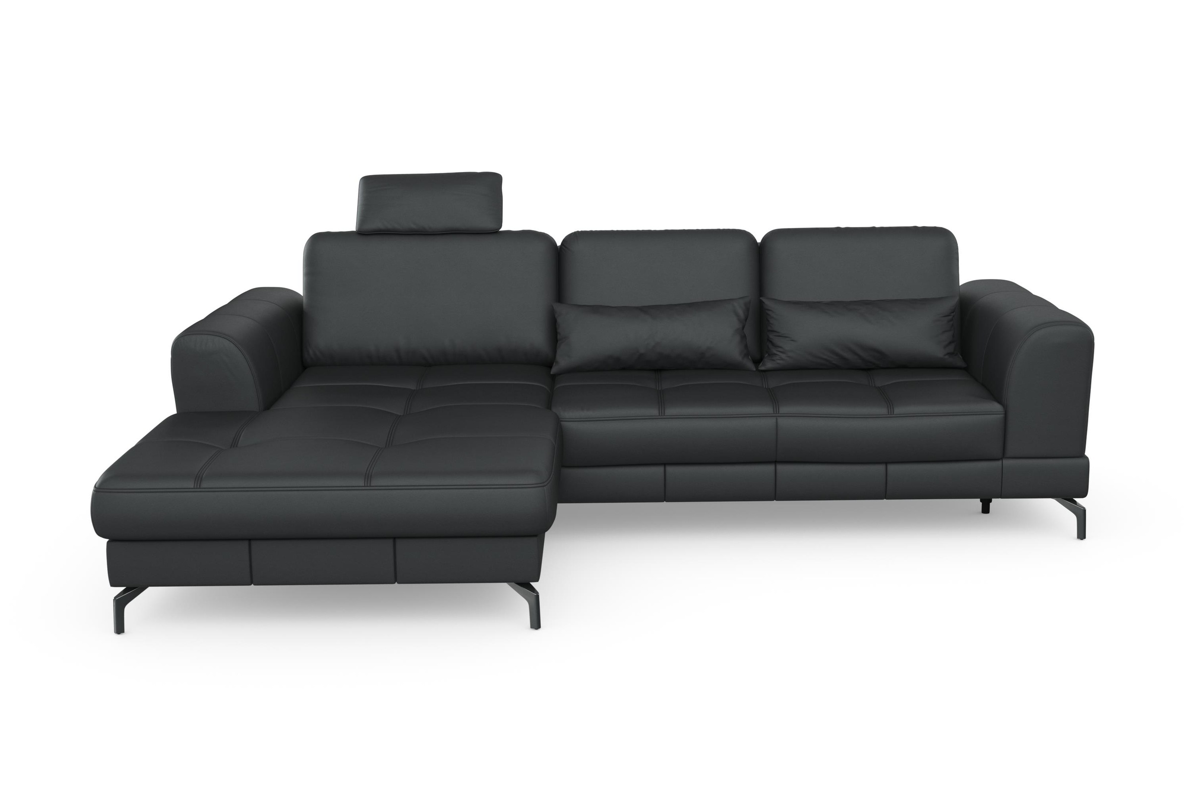 sit&more Ecksofa »Bendigo L-Form«, inklusive Sitztiefenverstellung, Bodenfreiheit 12 cm, in 2 Fussfarben