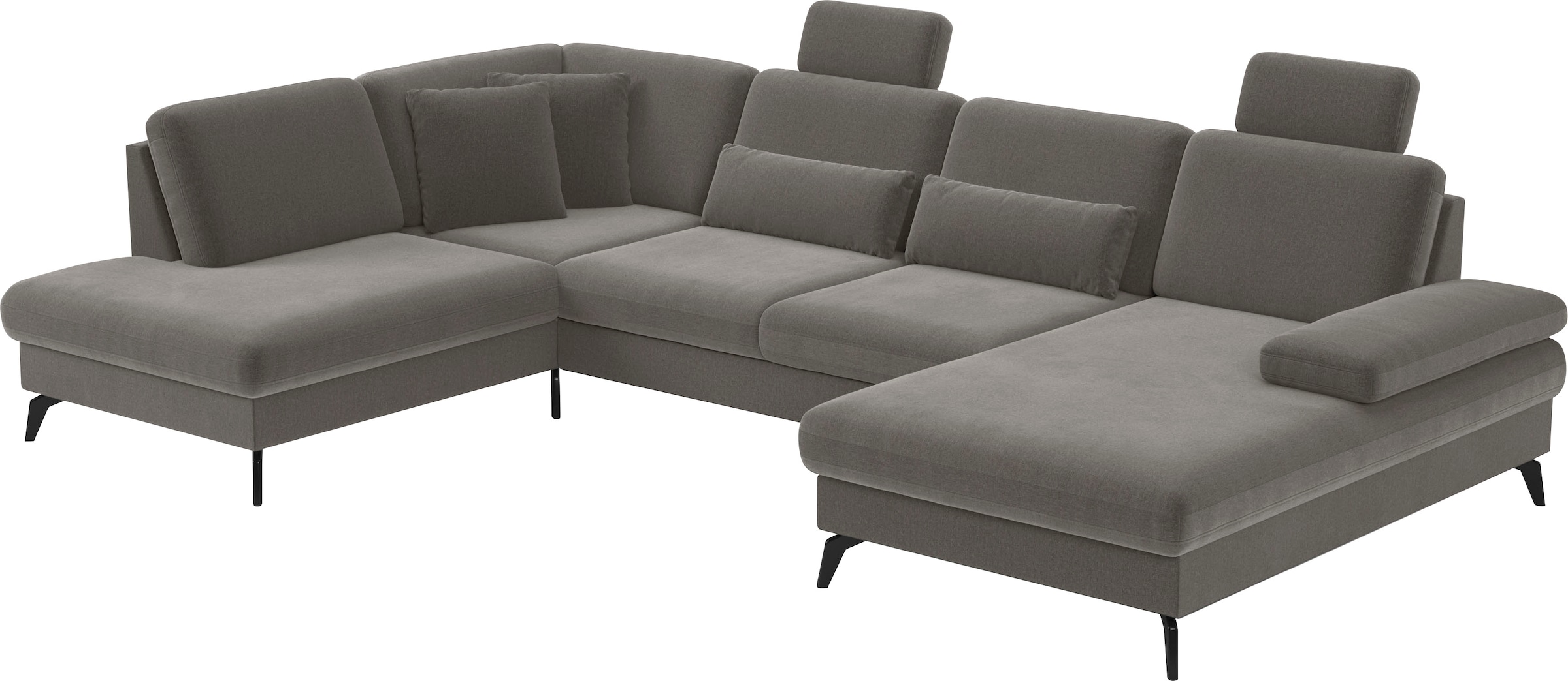 sit&more Wohnlandschaft »Morris U-Form, inkl. Sitztiefenverstellung« wahlweise mit Armteilverstellung, Bettfunktion & Bettkasten