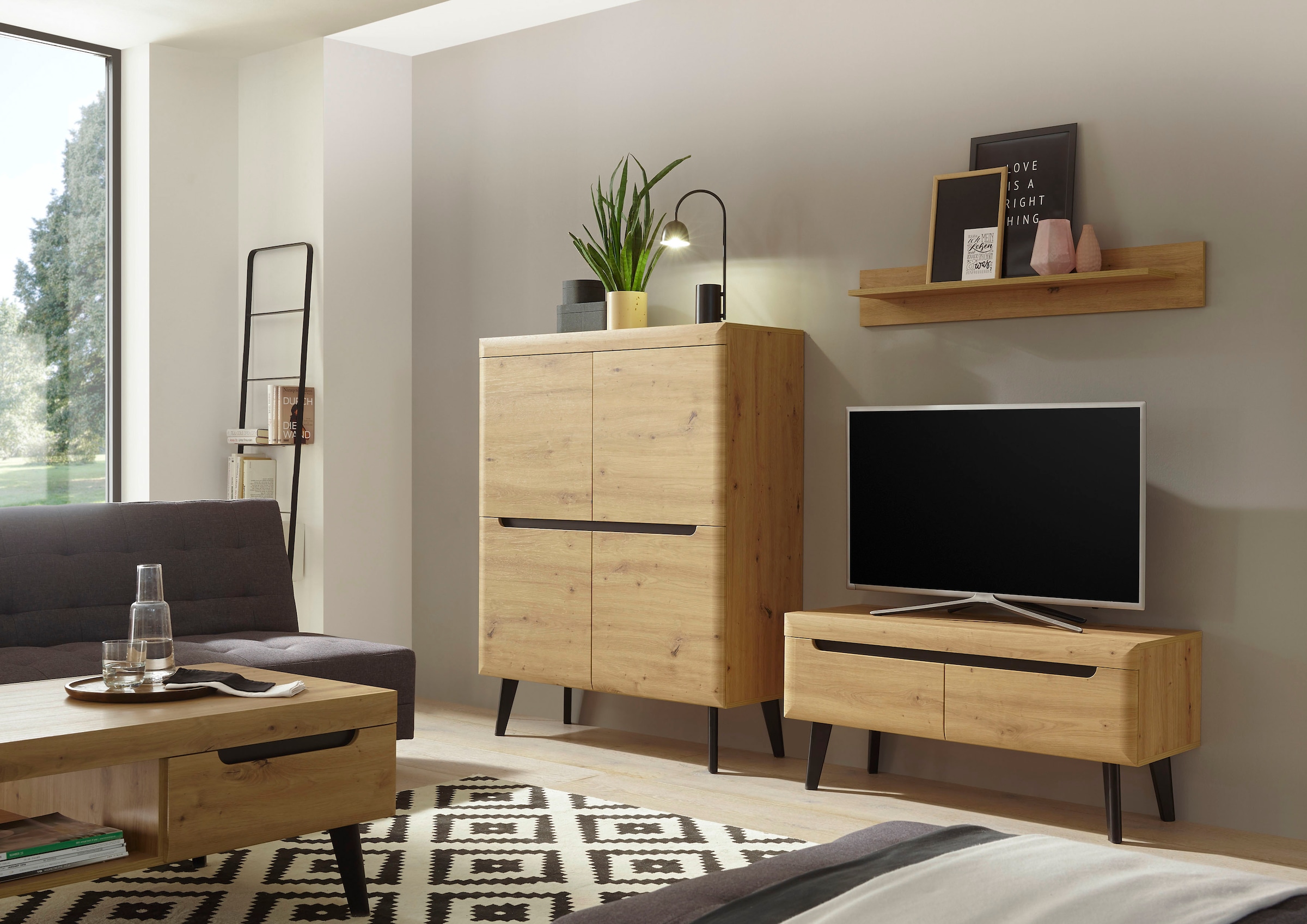 Home affaire Wohnwand »Torge, Anbauwand, Schrankwand, Mediawand, Wohnzimmer-Set« 3 Stk. tlg.