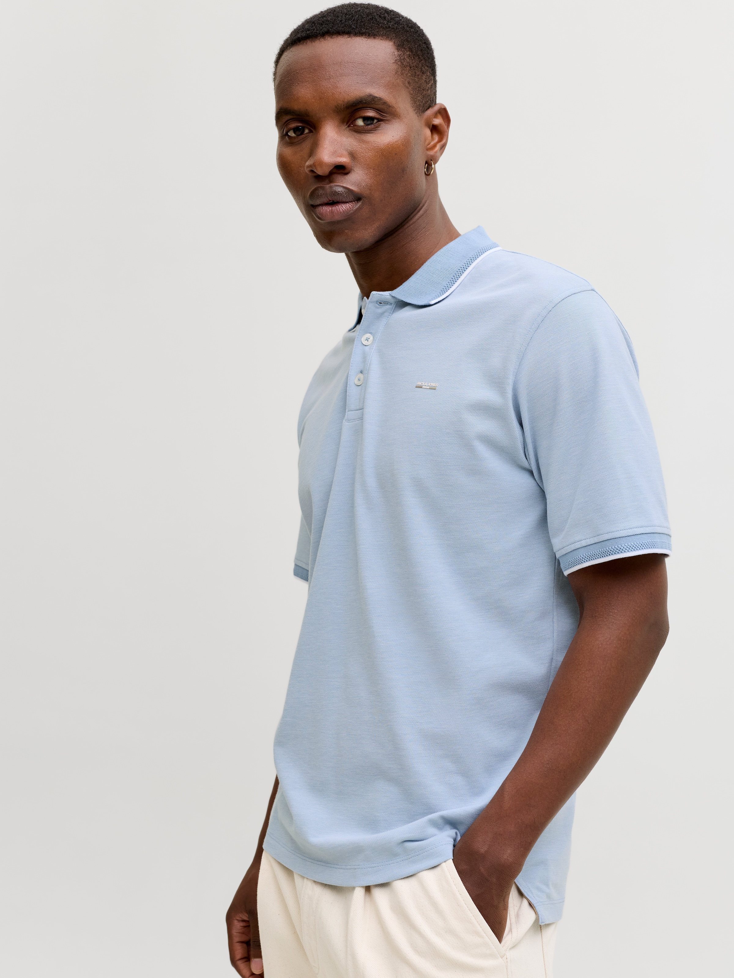 Jack & Jones Polo »JPRBLUALVES SS POLO SN« mit Logo Stickerei