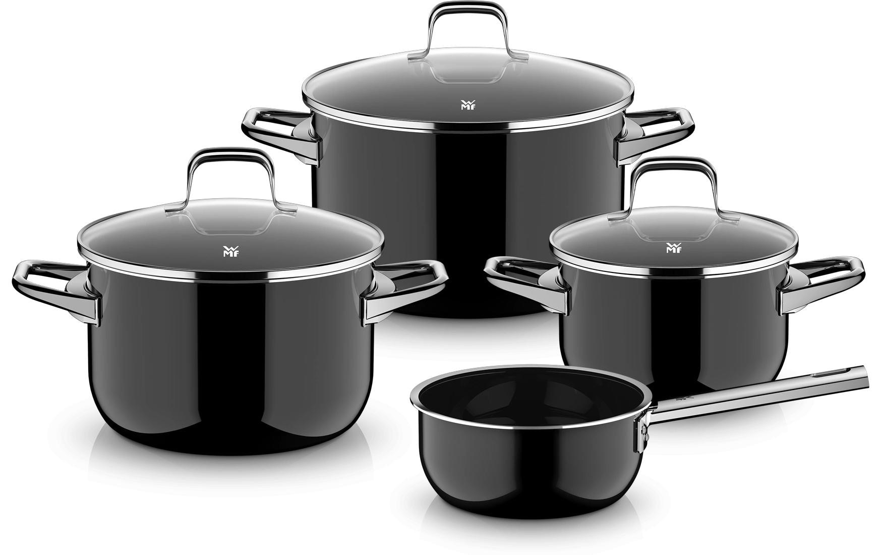 Image of WMF Topf-Set "Fusiontec Essential Pro" Set, 7 tlg. Edelstahl Glas