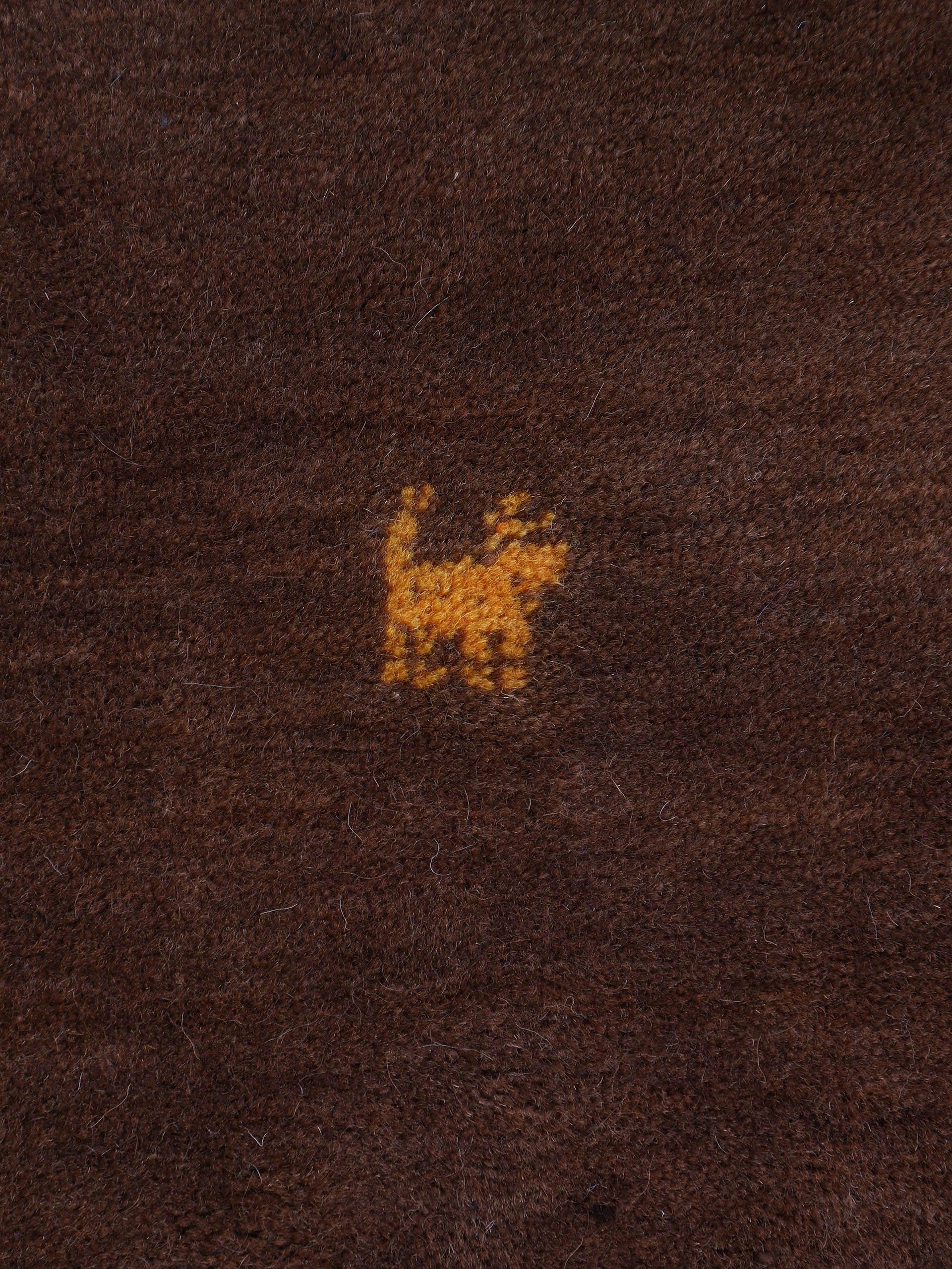 carpetfine Wollteppich »Gabbeh Uni«, rund, 15 mm Höhe, reine Wolle handgewebt, Gabbeh Tiermotiv warmes Raumklima viele Grössen