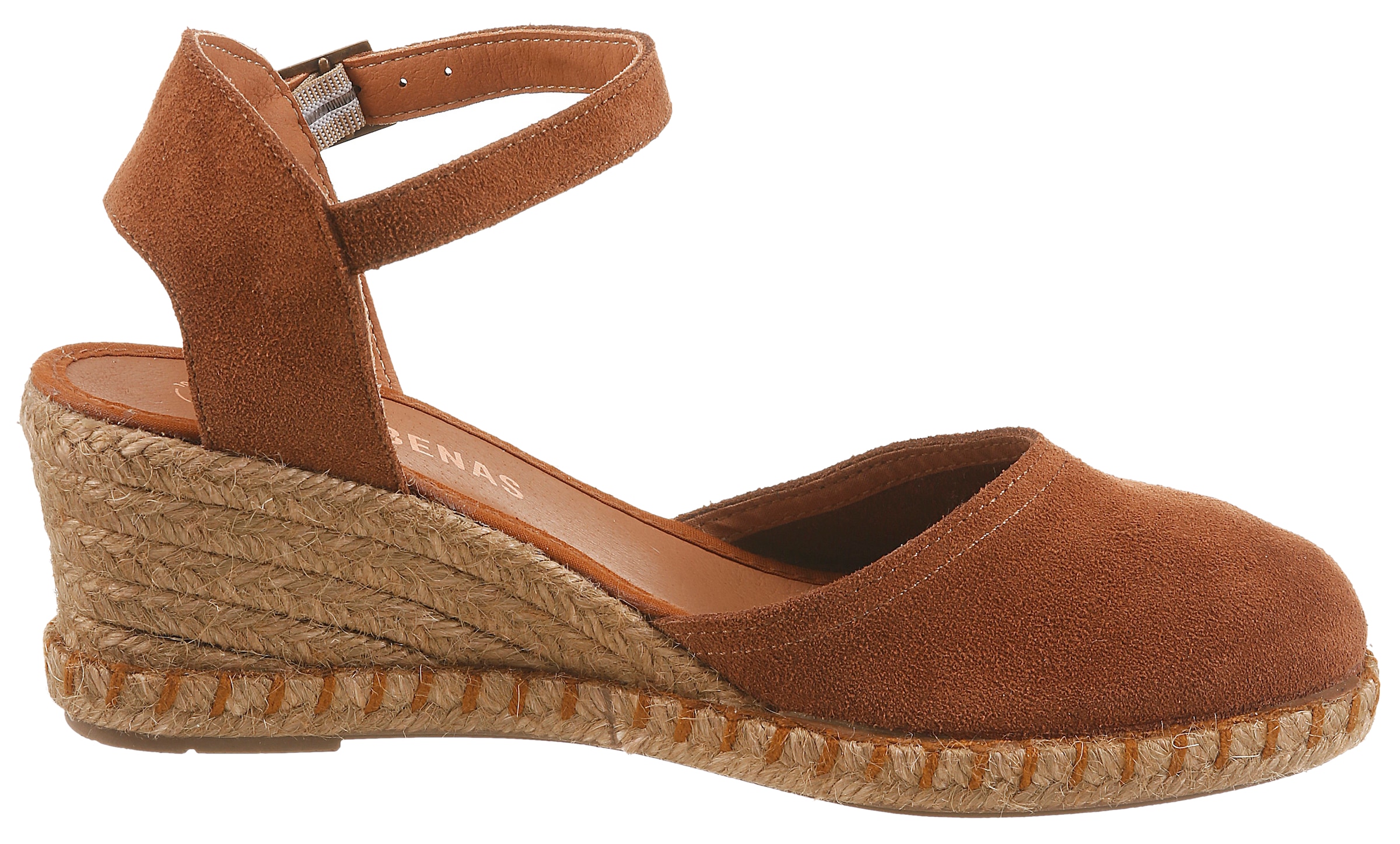 VERBENAS Pompes à sling  Sandale compensée, chaussure d’été, chaussure de vacances avec garniture en raphia