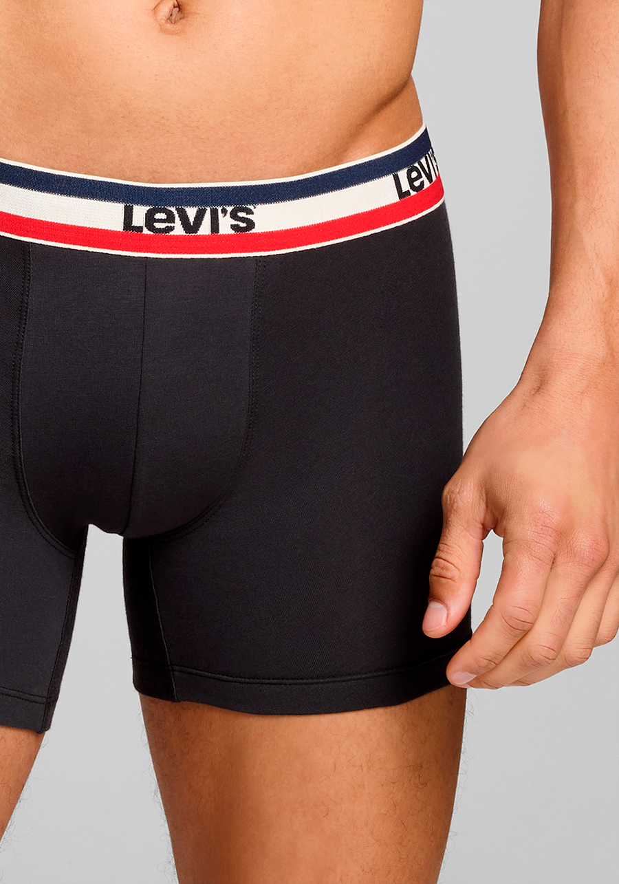 Levi's® Boxershorts »LEVIS MEN SPRTSWR LOGO BOXER BRIEF 3P«, (Packung, 3er Pack), mit breitem Logobund