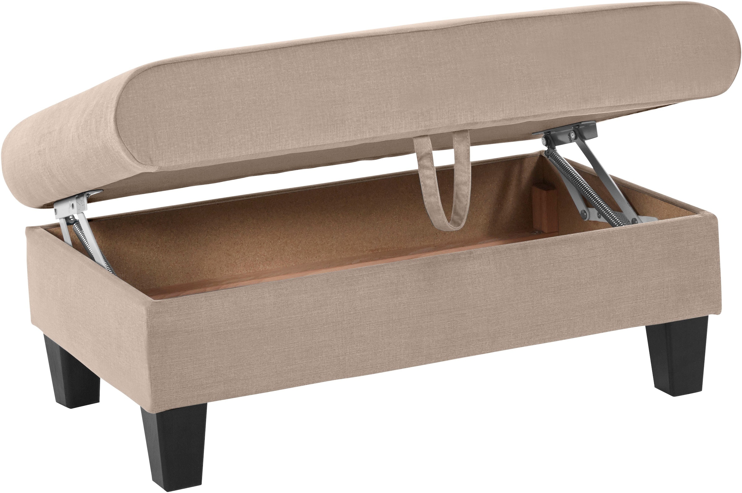 COTTA Polstergarnitur »Morven L-Form« Set,  Set bestehend aus: Ecksofa mit Kopfteilverstellung & Hocker