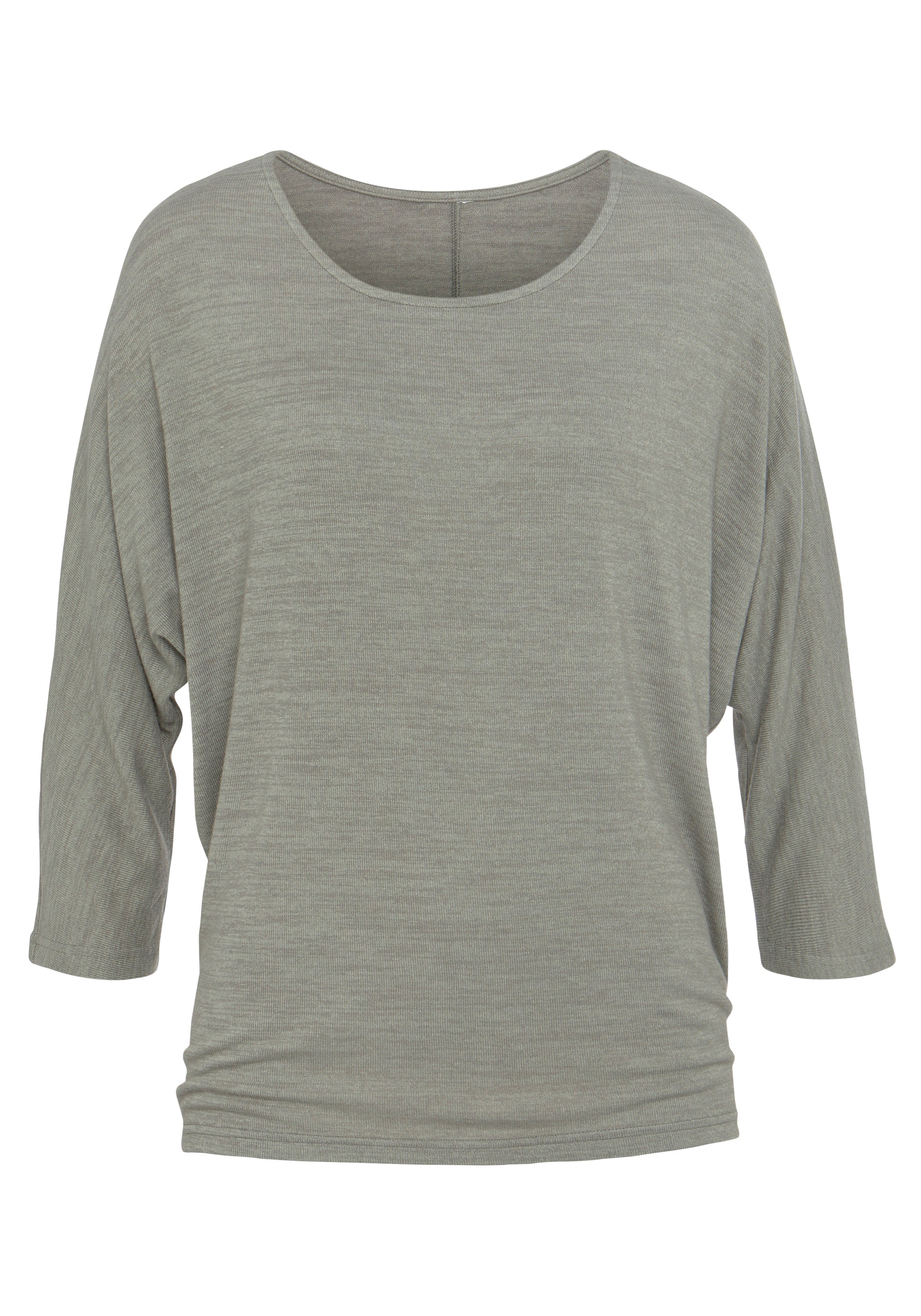 LASCANA 3/4-Arm-Shirt »aus weicher Feinstrickqualität«, mit Fledermausärmeln