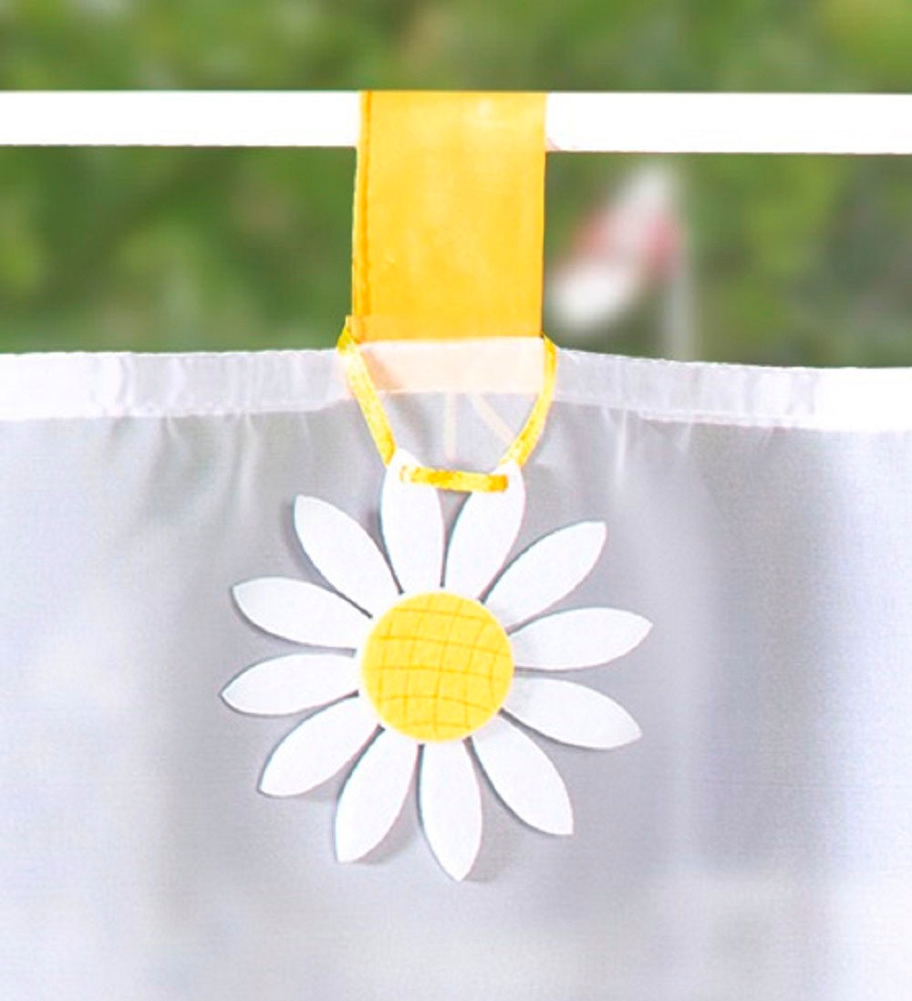 Weckbrodt Scheibengardine »Madita«, (1 St.), Bistro, Voile, floral, bedruckt, HxB 45x120cm, Gardine, Store