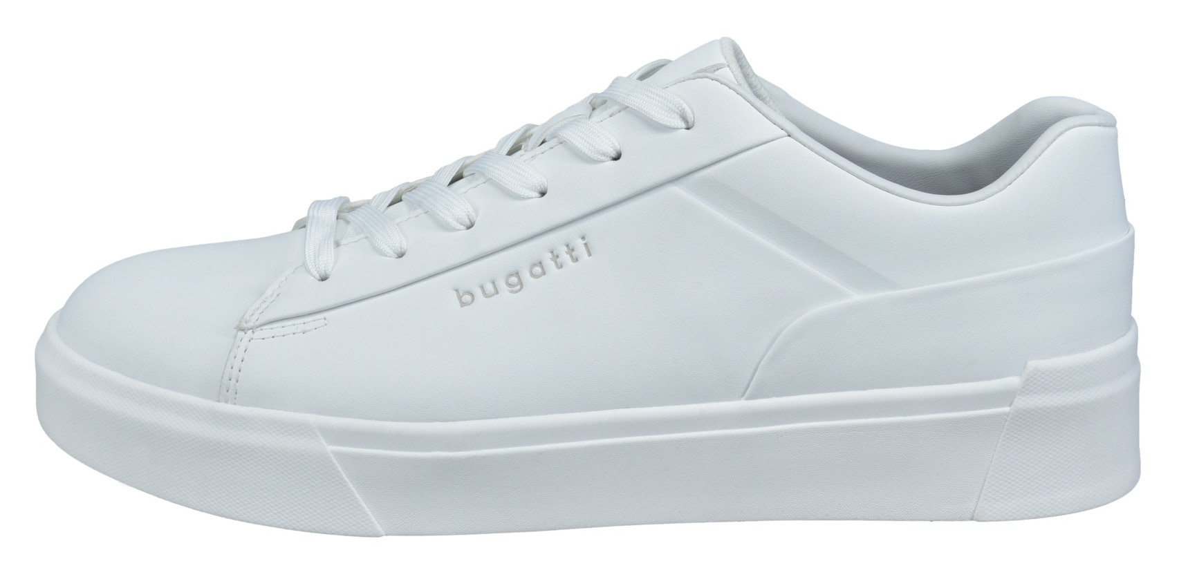 bugatti Plateausneaker, Freizeitschuh, Halbschuh, Schnürschuh mit seitlicher Logoprägung