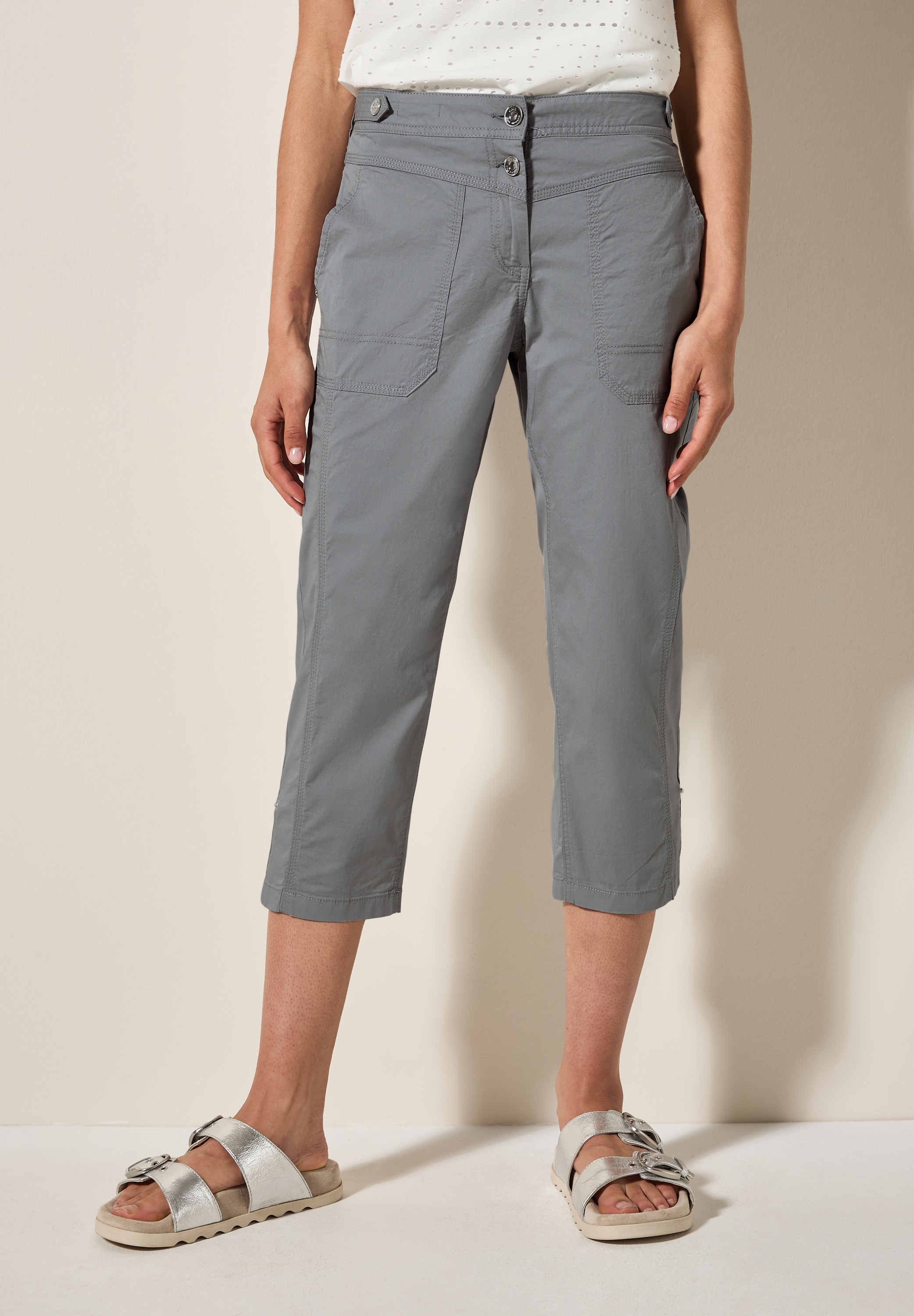 Image of Cecil Caprihose "Style New York" Sommerhose mit Knopfdetails am Bund