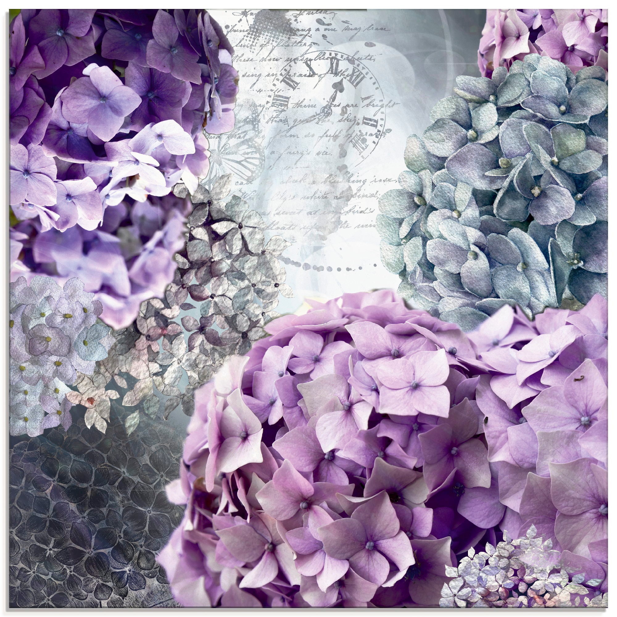 Image of Artland Glasbild »Blau und Grau Hortensie«, Blumen, (1 St.) bei Ackermann Versand Schweiz