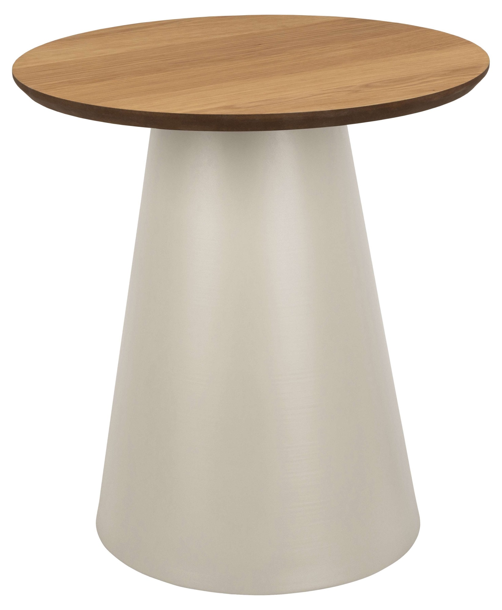 ACTONA GROUP Couchtisch »Soli« Rund Couchtisch, Tischplatte matt Eiche, Säule Gestell grau, Ø65x43cm