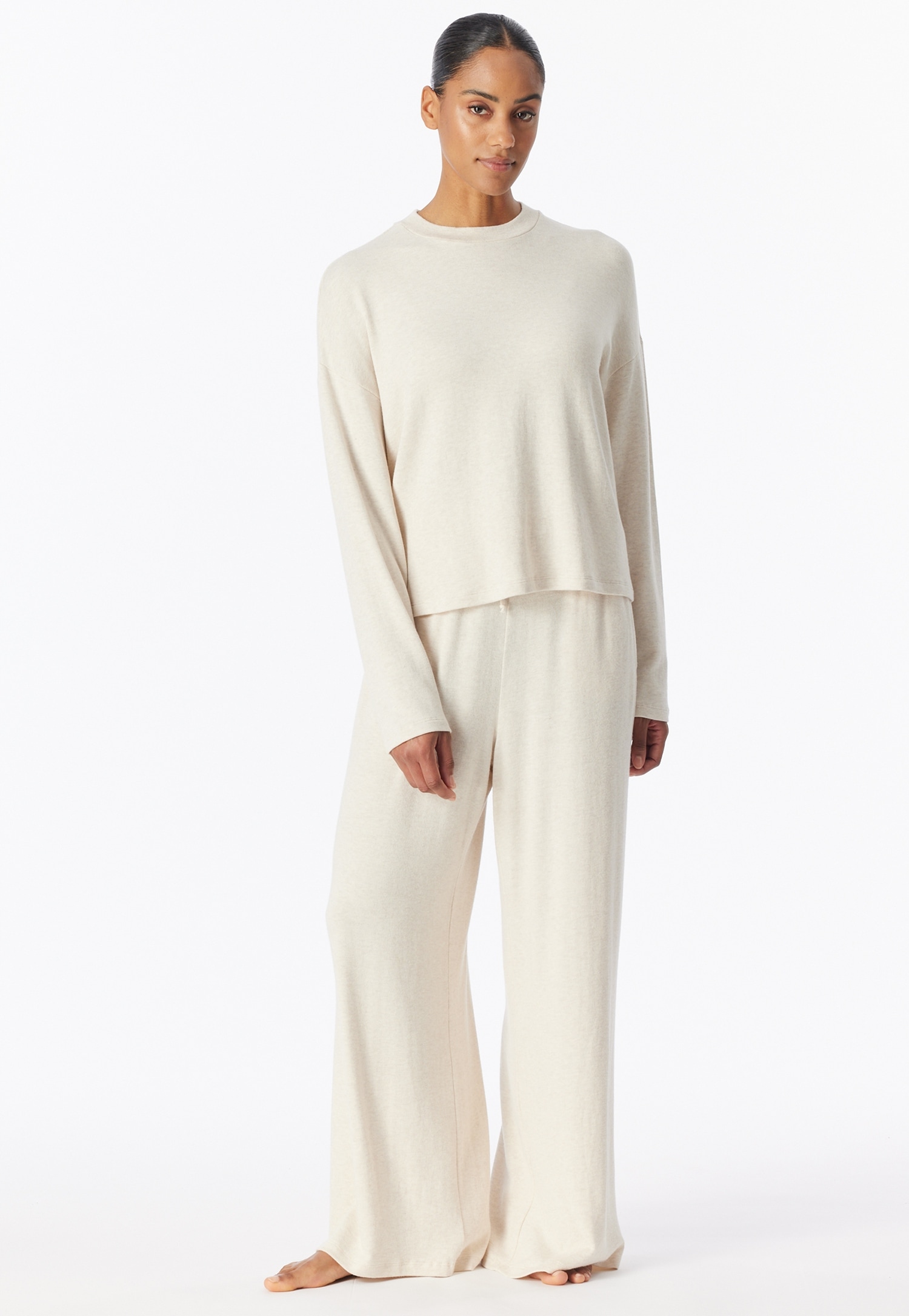 Image of Schiesser Pyjamaoberteil "Mix + Relax" Rundhalsausschnitt, langärmelig, Singel-Jersey Qualität
