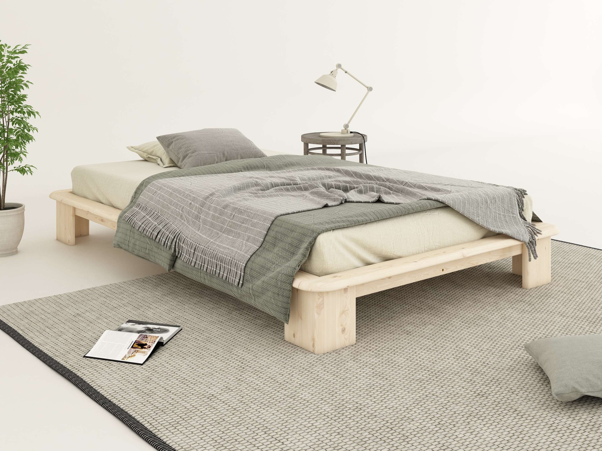 Home affaire Futonbett »Peregrin, Bett, Bettgestell, Massivholzbett«, inklusive Lattenrost, aus massiver Kiefer, FSC®
