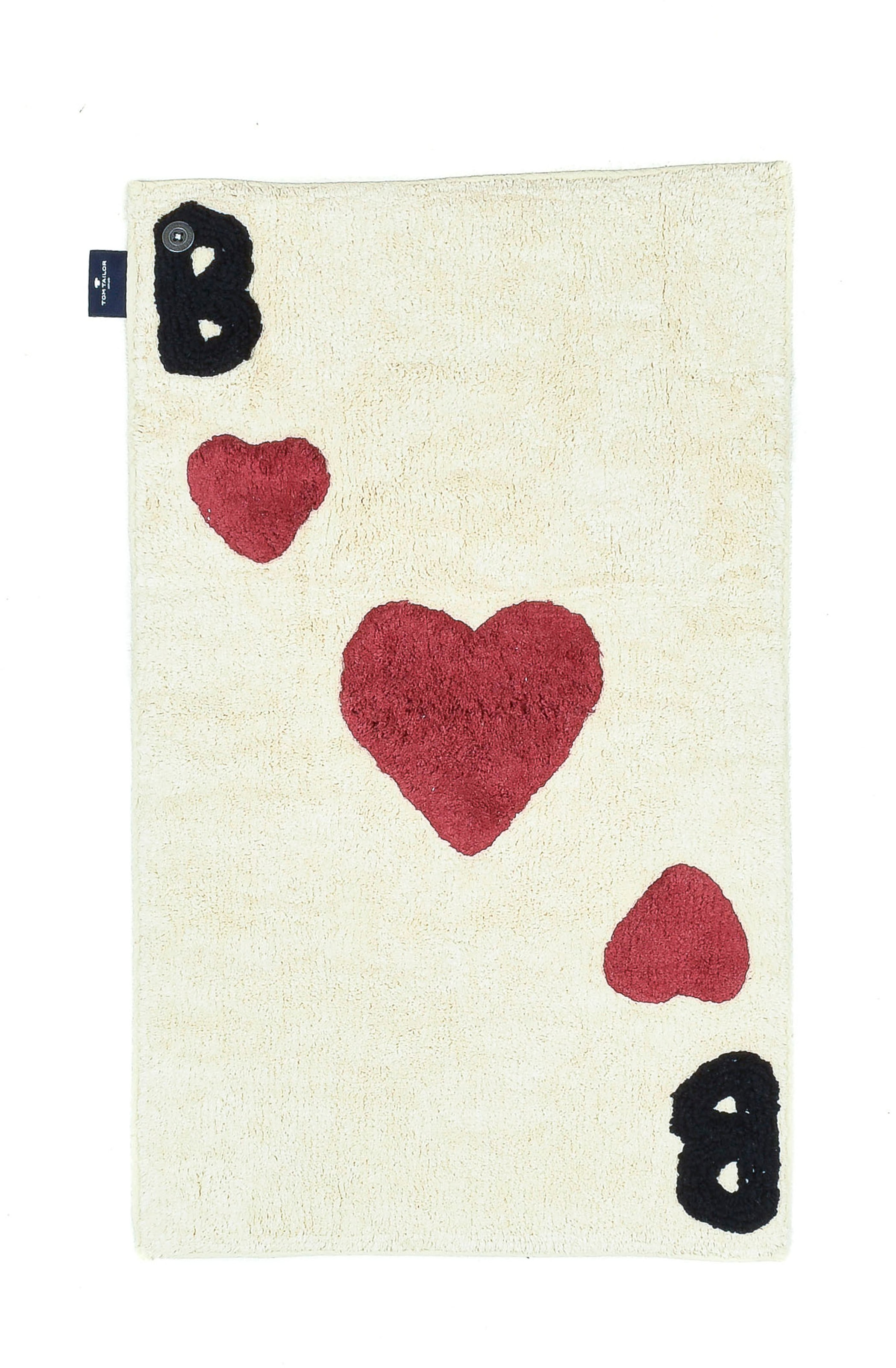 TOM TAILOR HOME Badematte »Bings Heart of Bings«, fussbodenheizungsgeeignet, Badteppich, reine Baumwolle, Uni-Farben, Motiv Herzen & Buchstaben