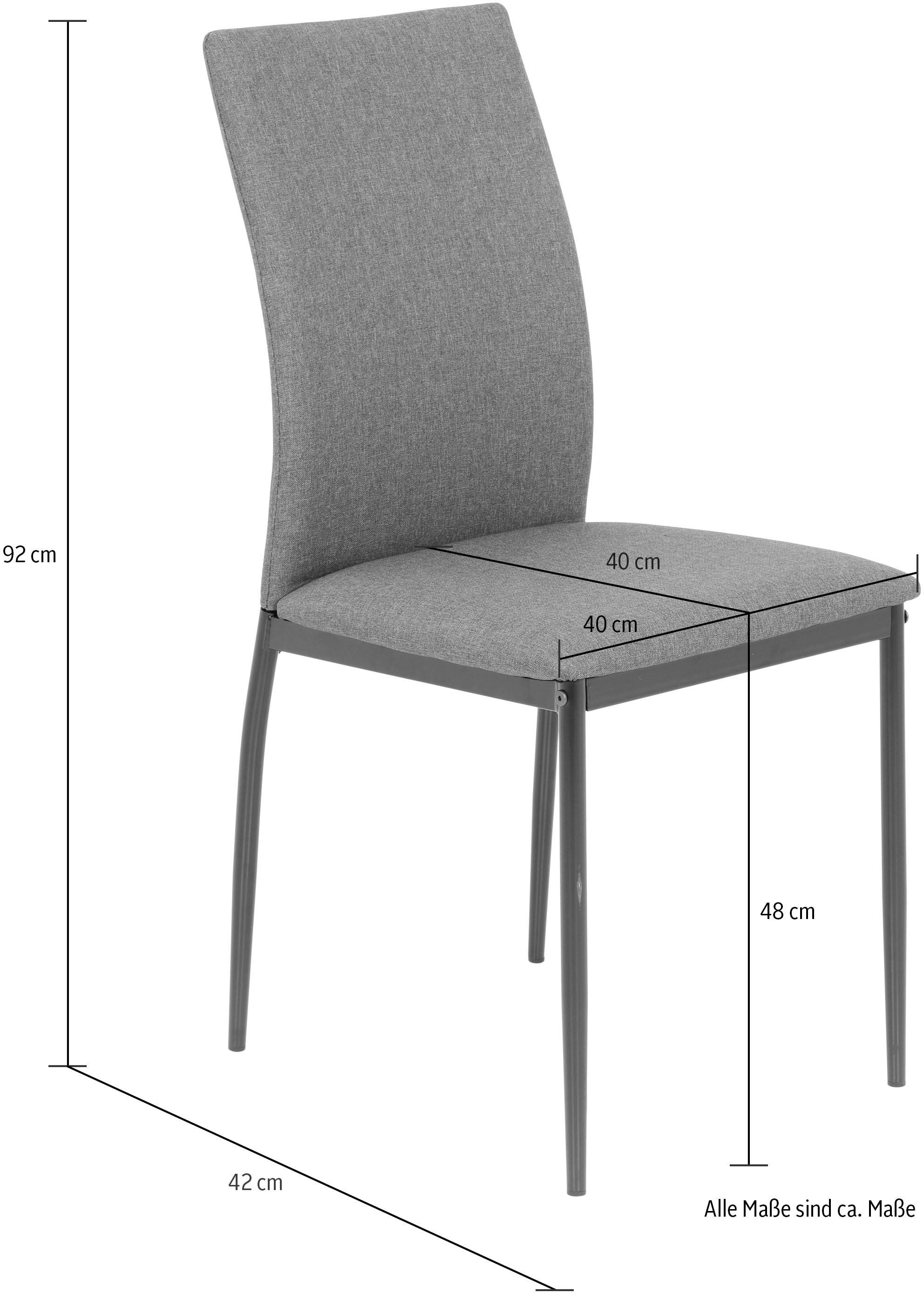 Home affaire Essgruppe »ALIZIA«, (Set, 5 tlg.), Tisch gesinterter Stein 140 cm, Flachgewebe, Belastbarkeit 120 KG