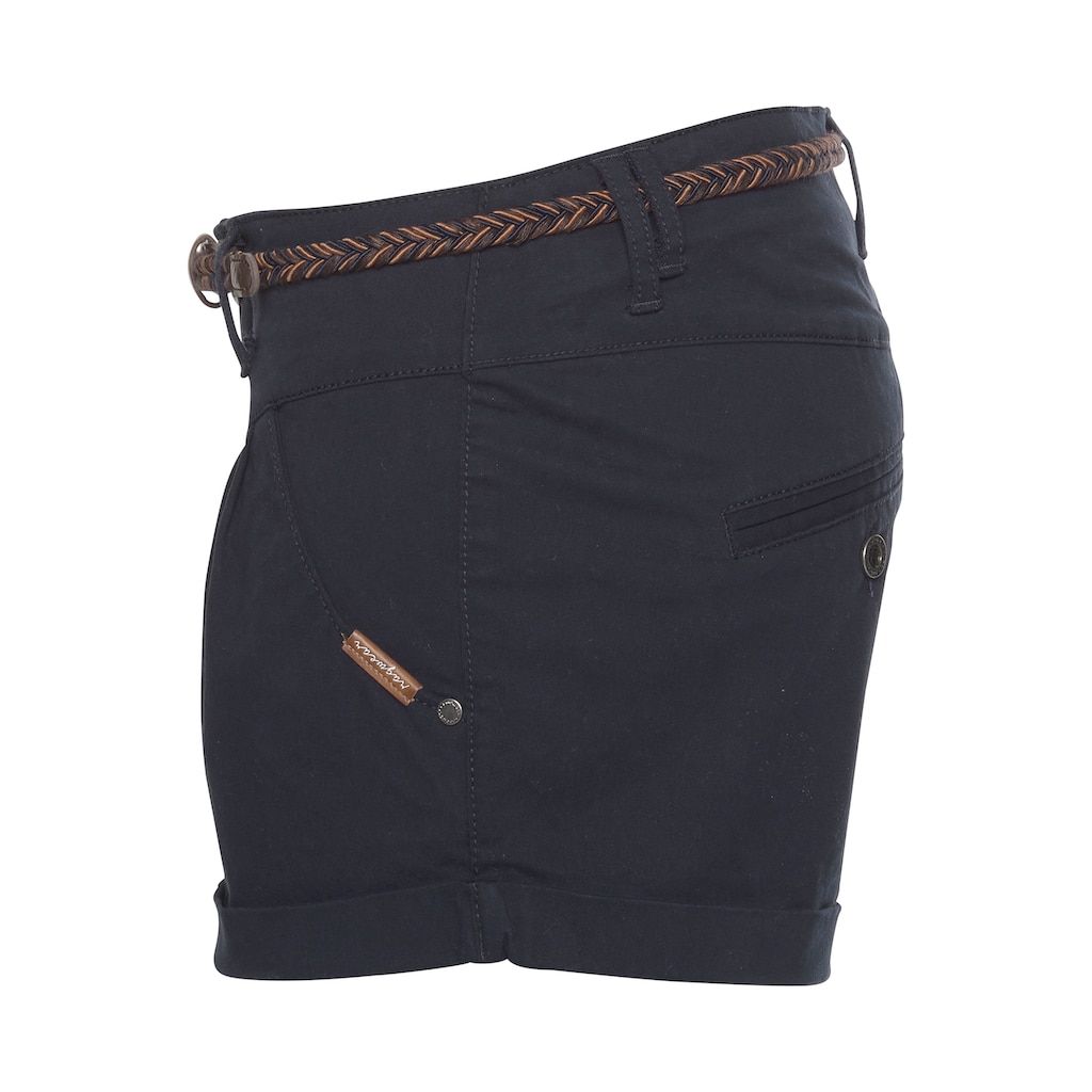 Ragwear Shorts »HEAVEN B«, (2 tlg., mit abnehmbarem Gürtel), mit multicolor Flechtgürtel