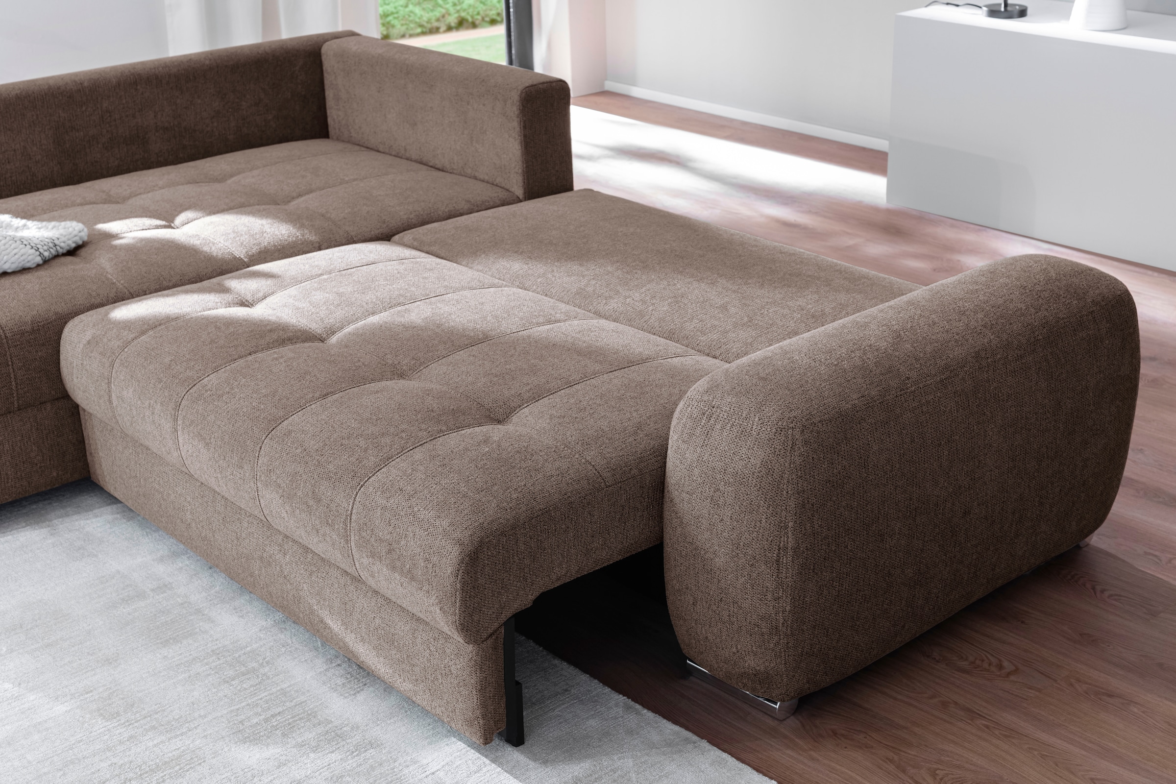Mr. Couch Ecksofa »Mykonos, L-Form, Dauerschläfer« mit DuraSpring-Taschenfederkern bis 140 kg belastbar