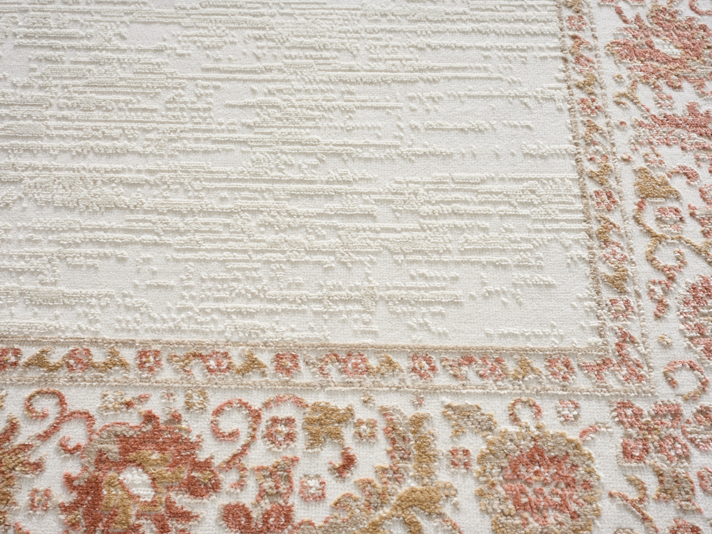 GOODproduct Teppich »Fennia, Blumen-Motiv« rechteckig 7 mm Höhe Bordüre, Floral, meliert, Wohnzimmer, Schlafzimmer, Esszimmer