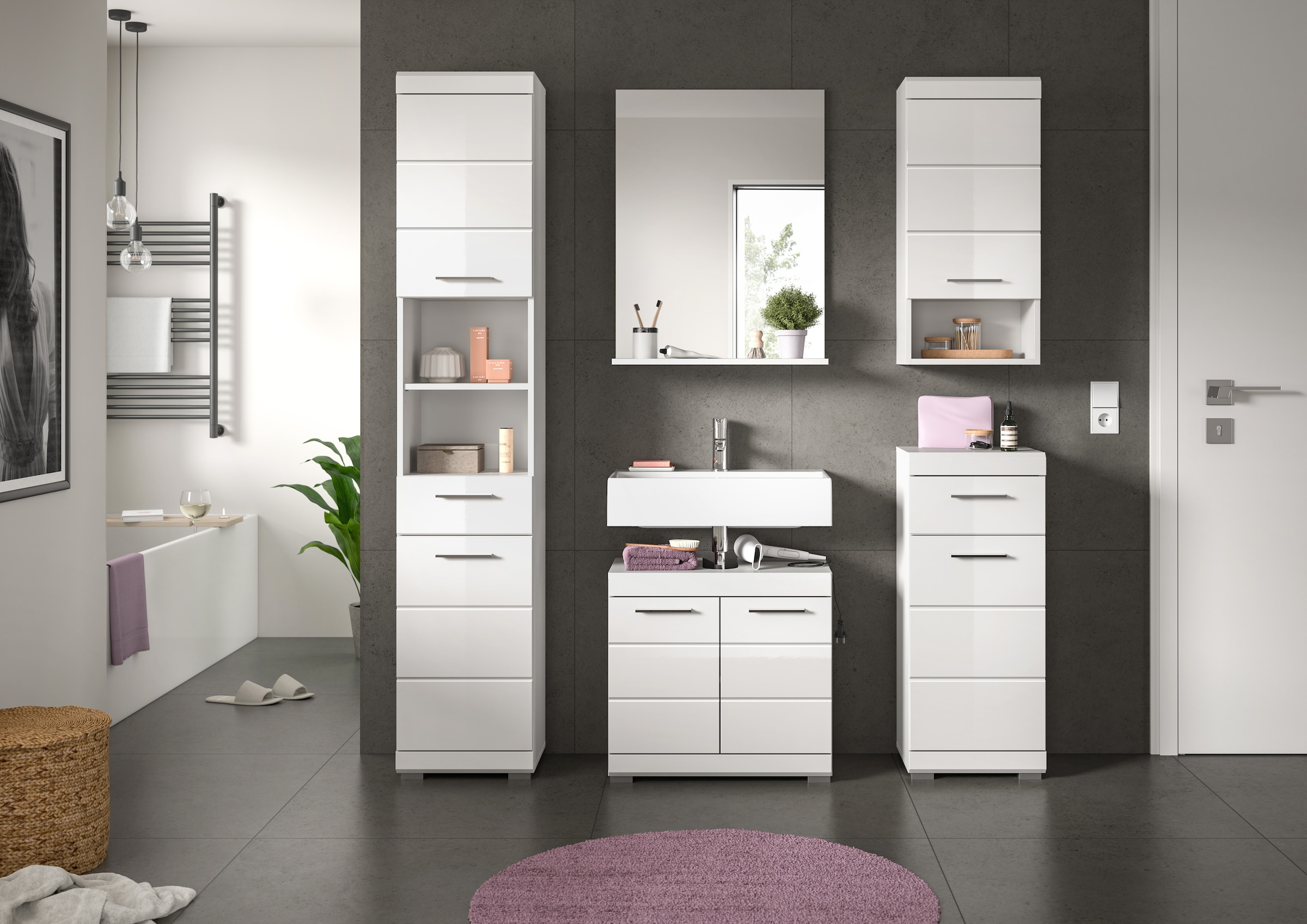 INOSIGN Badmöbel-Set »Siena, 5 teilig, bestehend aus:« Set, TOPSELLER!, 5 Stk. tlg.