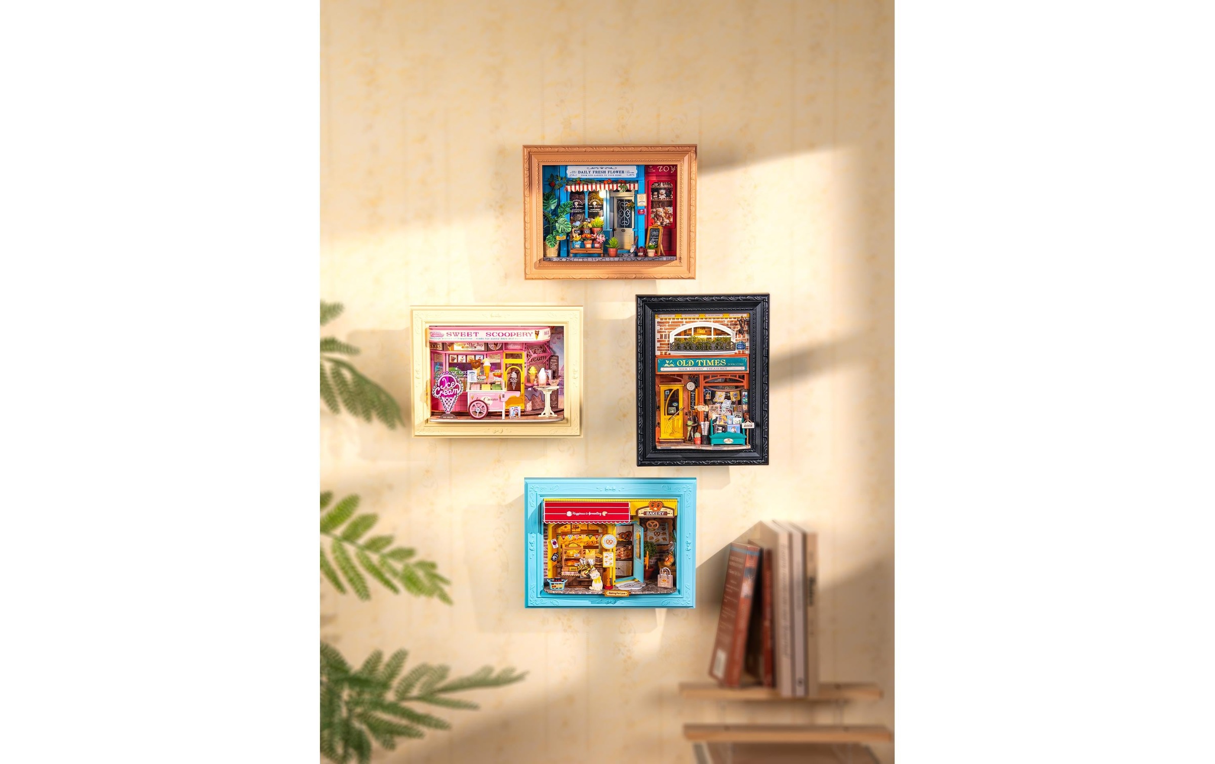 Image of Modellbausatz "Rolife Old Times Bookstore mit LED" 157 Stk. tlg.