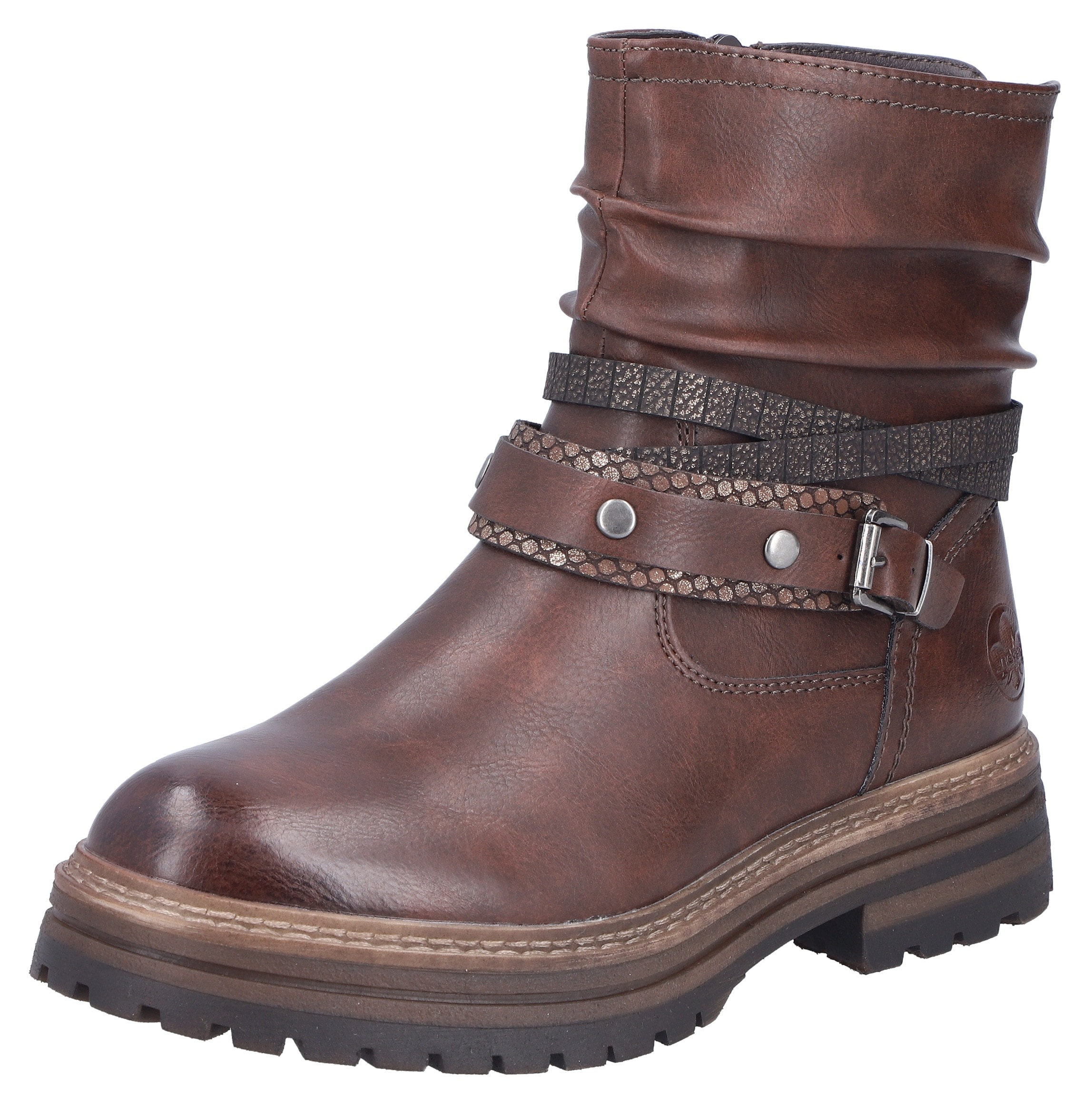 Image of Rieker Winterstiefelette Boots, Blockabsatz, mit Zierriemchen am slouchy Schaft