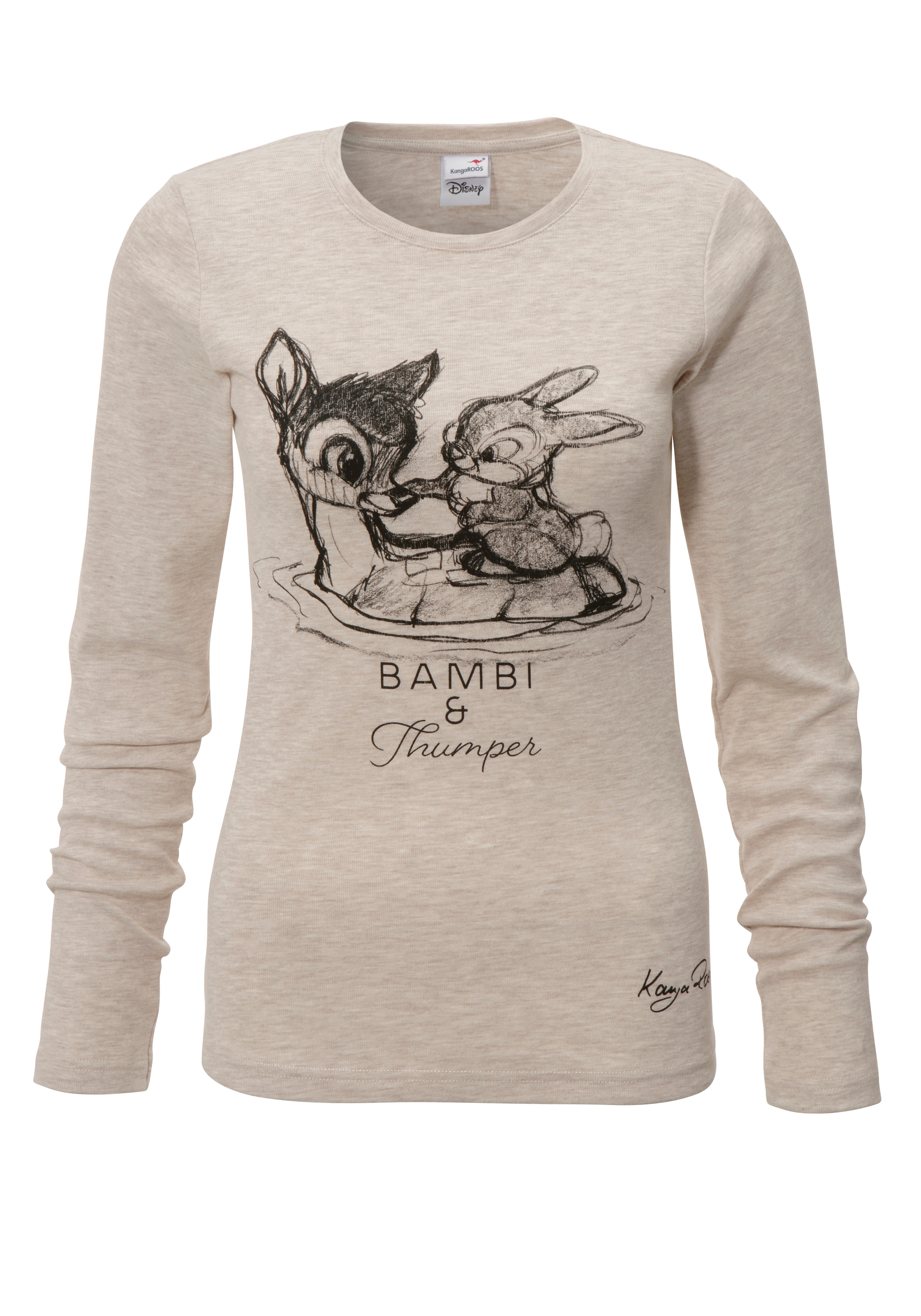 KangaROOS Langarmshirt »Bambi & Klopfer«, mit Motiv-Druck