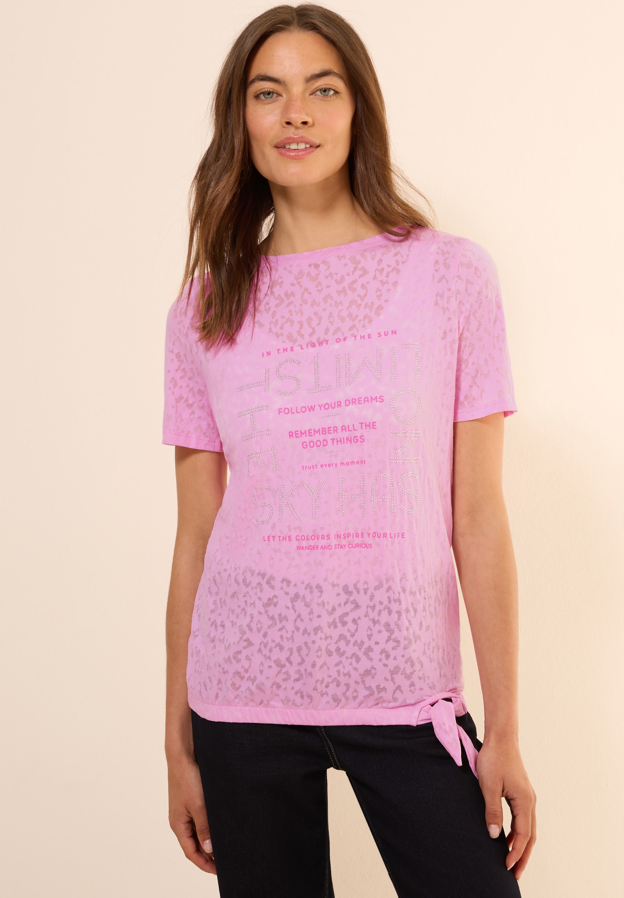Image of Cecil T-Shirt mit Schmucksteinen