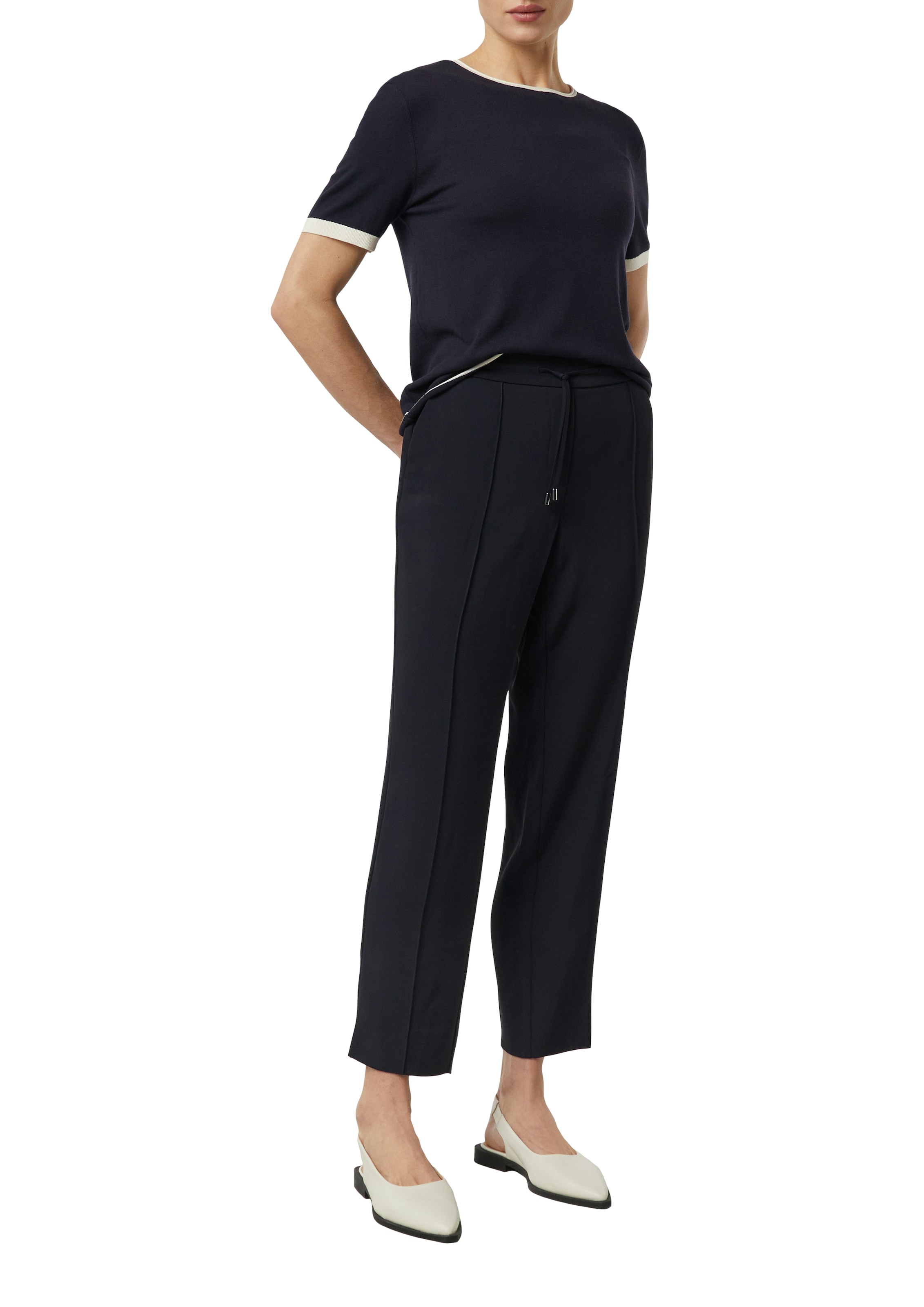 Comma Stoffhose  mit Gummizug und Kordelzug