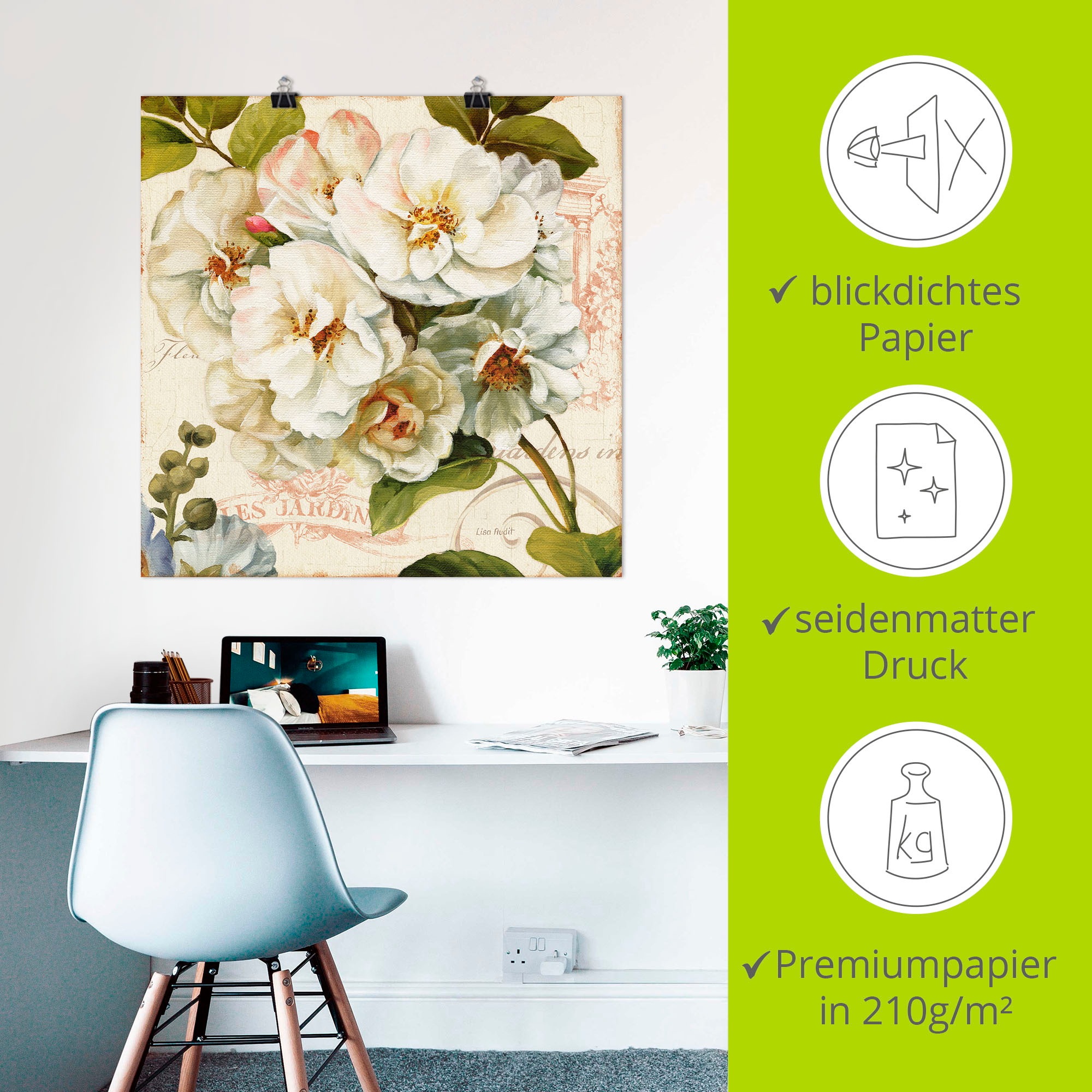 Artland Wandbild »Garten III«, Blumen, (1 St.), als Leinwandbild, Poster in verschied. Grössen