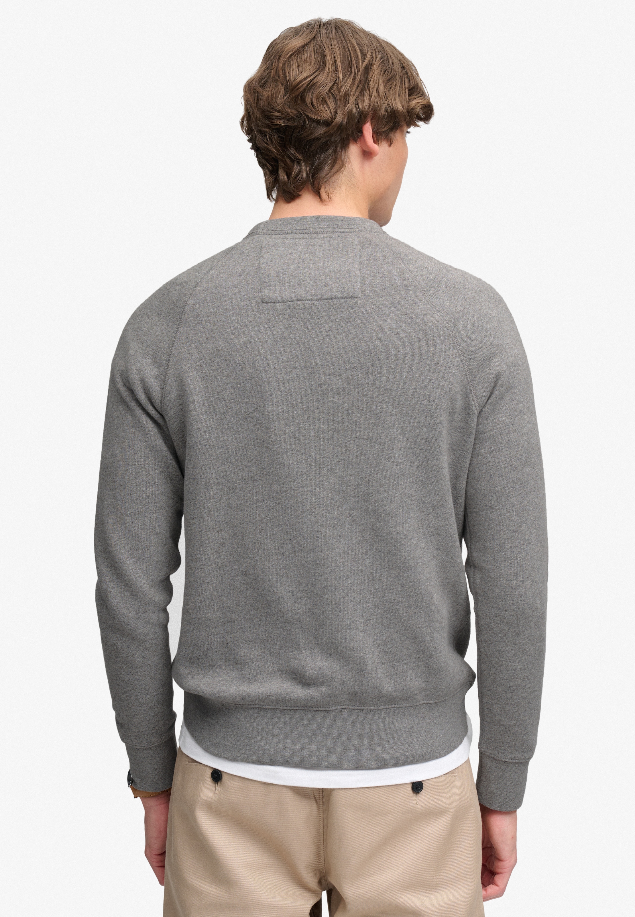 Superdry Sweatshirt »ATH FELT APPLIQUE RELAXED CREW«, Baumwollmischung, relaxed fit
