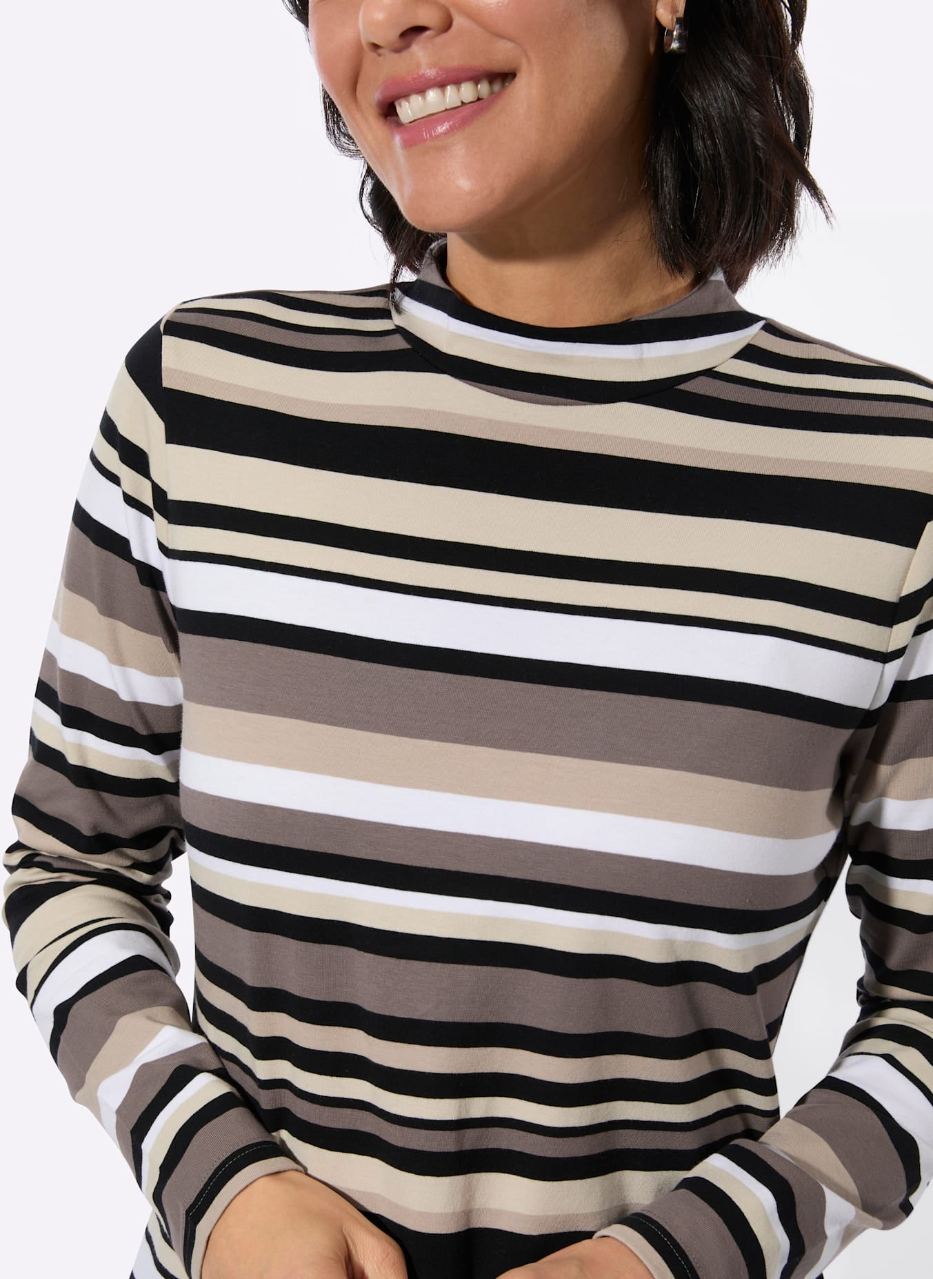 Casual Looks Langarmshirt »Stehkragen-Shirt« 1