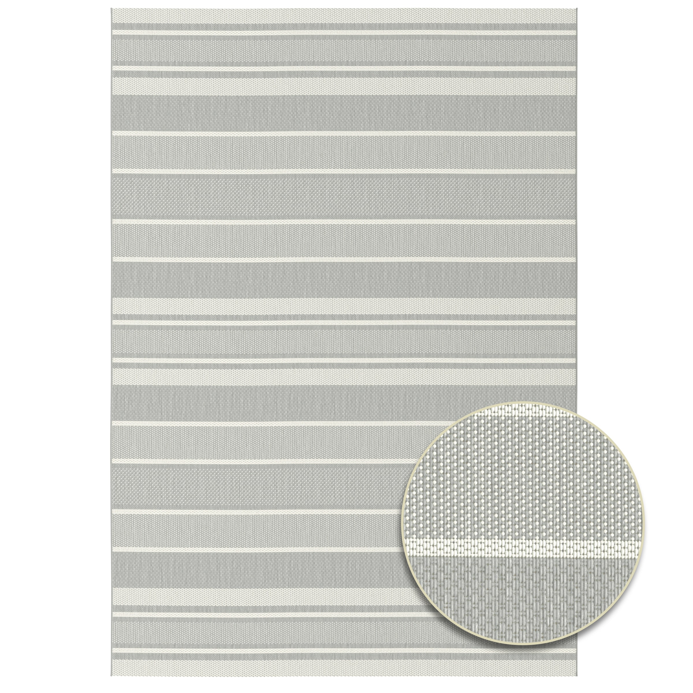 Primaflor-Ideen in Textil Teppich »Outdoorteppich ELDORADO Rigato, Made in Belgium« rechteckig 4 mm Höhe Flachgewebe, gestreift, Scandi, In- und Outdoor geeignet, wasserfest