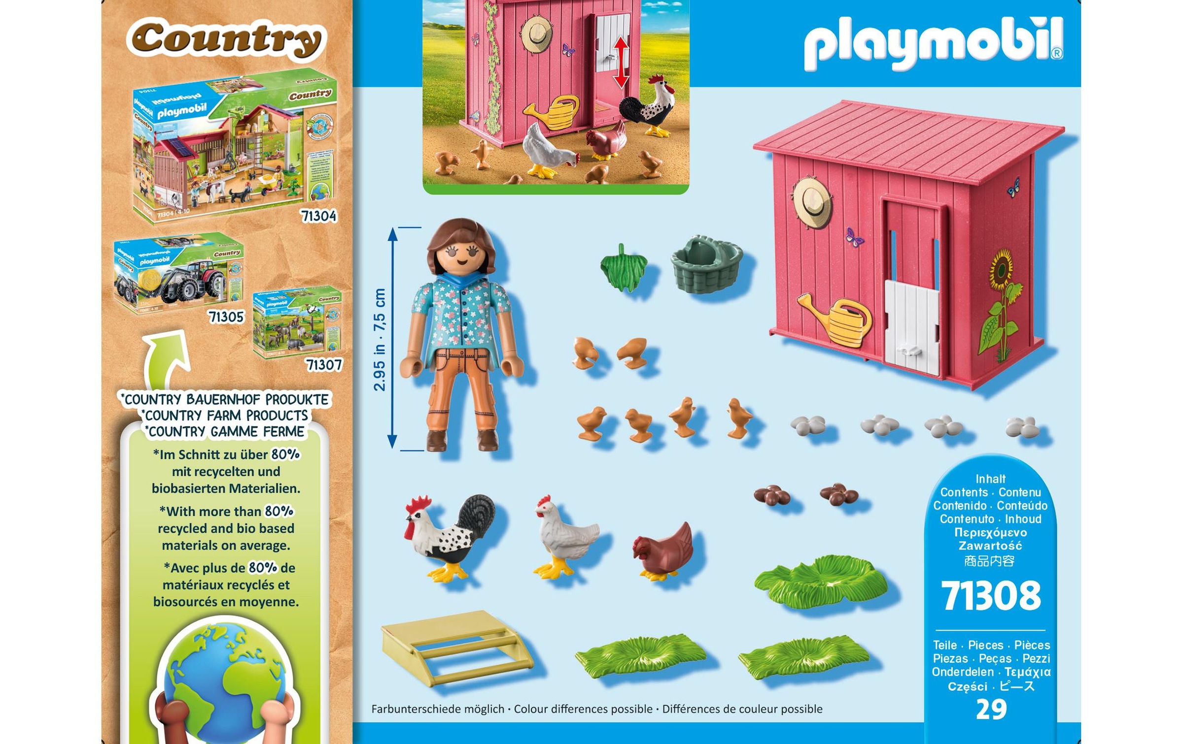 Playmobil® Spielbausteine »Country Hühner mit Küken 71308«