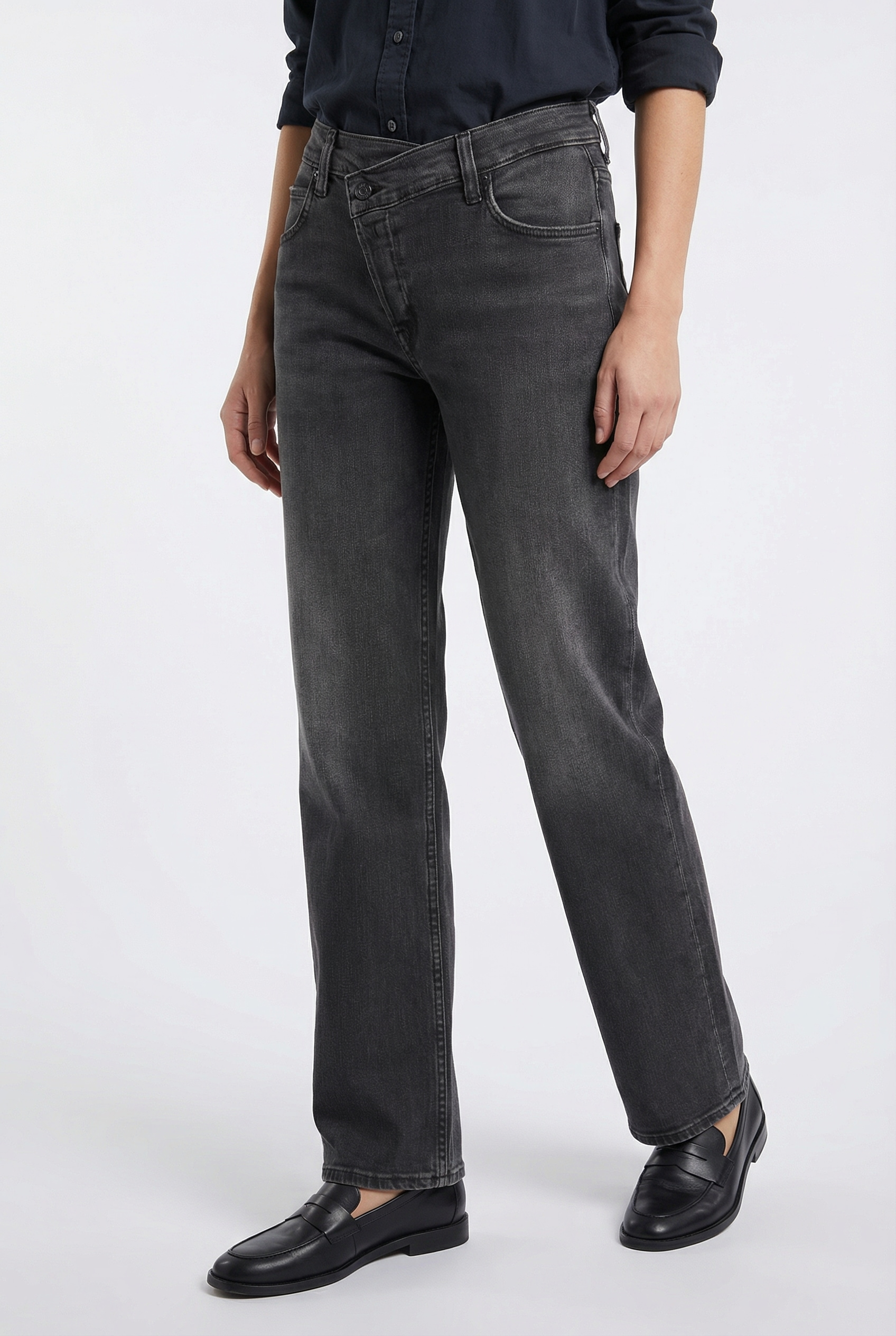 Image of Replay Weite Jeans "ZELMAA" mit asymmetrischem Verschluss
