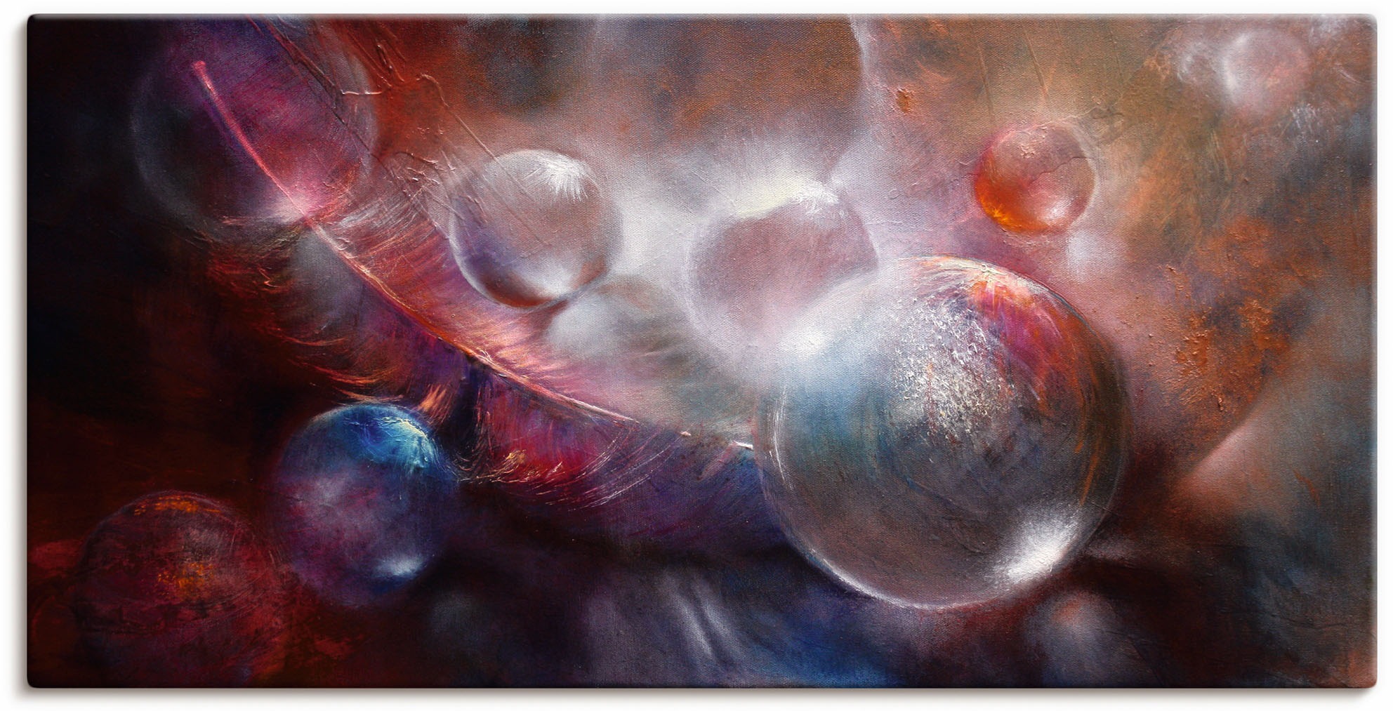 Image of Artland Wandbild »Federleicht«, Muster, (1 St.), in vielen Grössen & Produktarten - Alubild / Outdoorbild für den Aussenbereich, Leinwandbild, Poster, Wandaufkleber / Wandtattoo auch für Badezimmer geeignet bei Ackermann Versand Schweiz