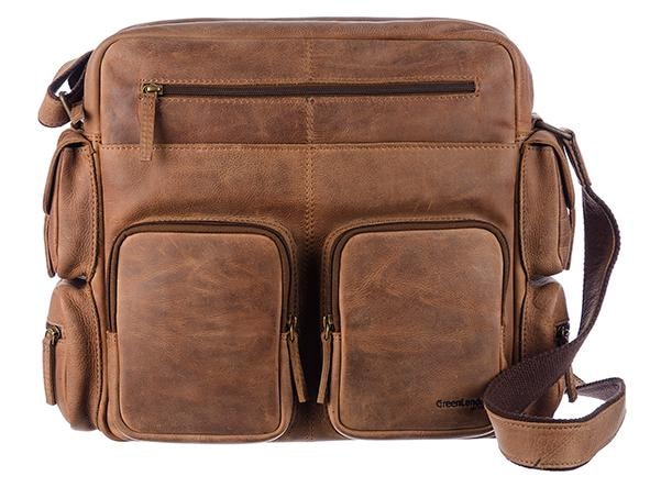 Messenger Bag »Montenegro«, aus echtem Leder mit praktischen Vortaschen