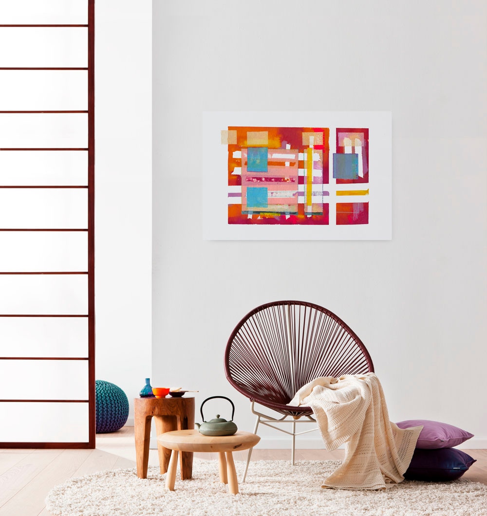 Image of Komar Leinwandbild "Geometric Style - Grösse 60 x 90 cm" Natur 1 Stk. tlg. Keilrahmenbild mi Echtholzrahmen
