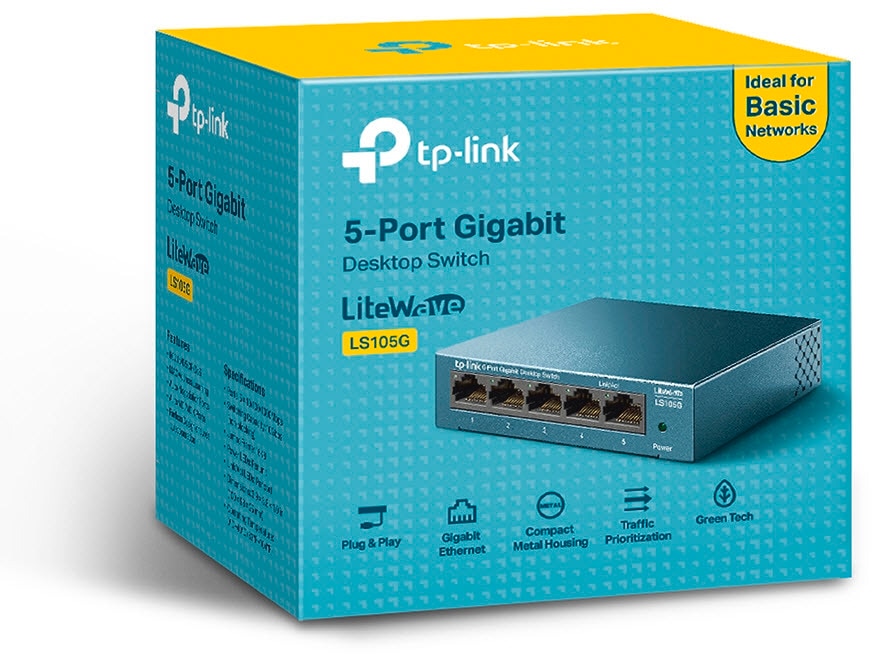 TP-Link Netzwerk-Switch »LiteWave 5-Port Gigabit Desktop Switch«, (1 St.)